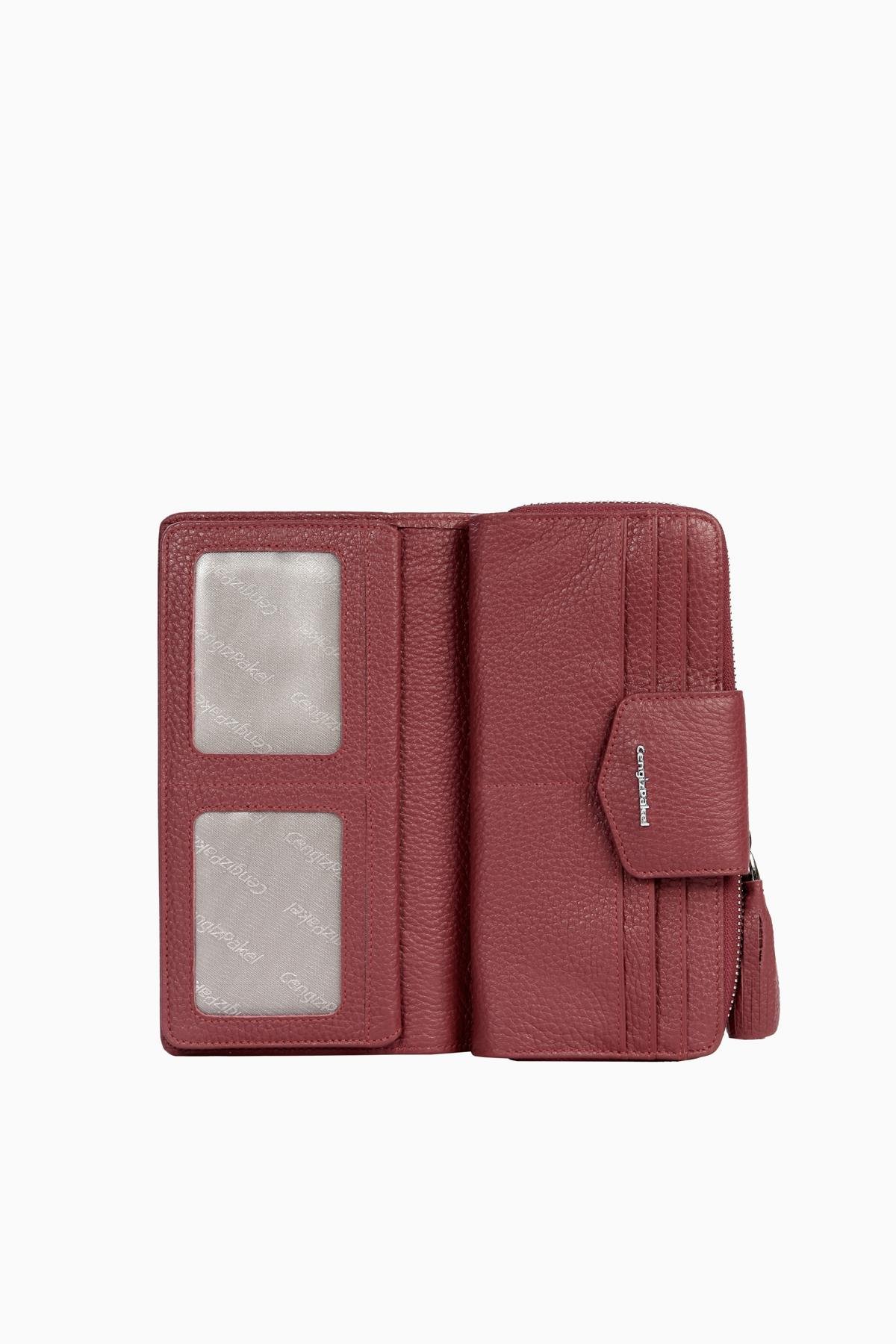 Cengiz Pakel Cengiz Pakel Hakiki Deri Kadın Cüzdan-Portföy 65133-Yılbaşı