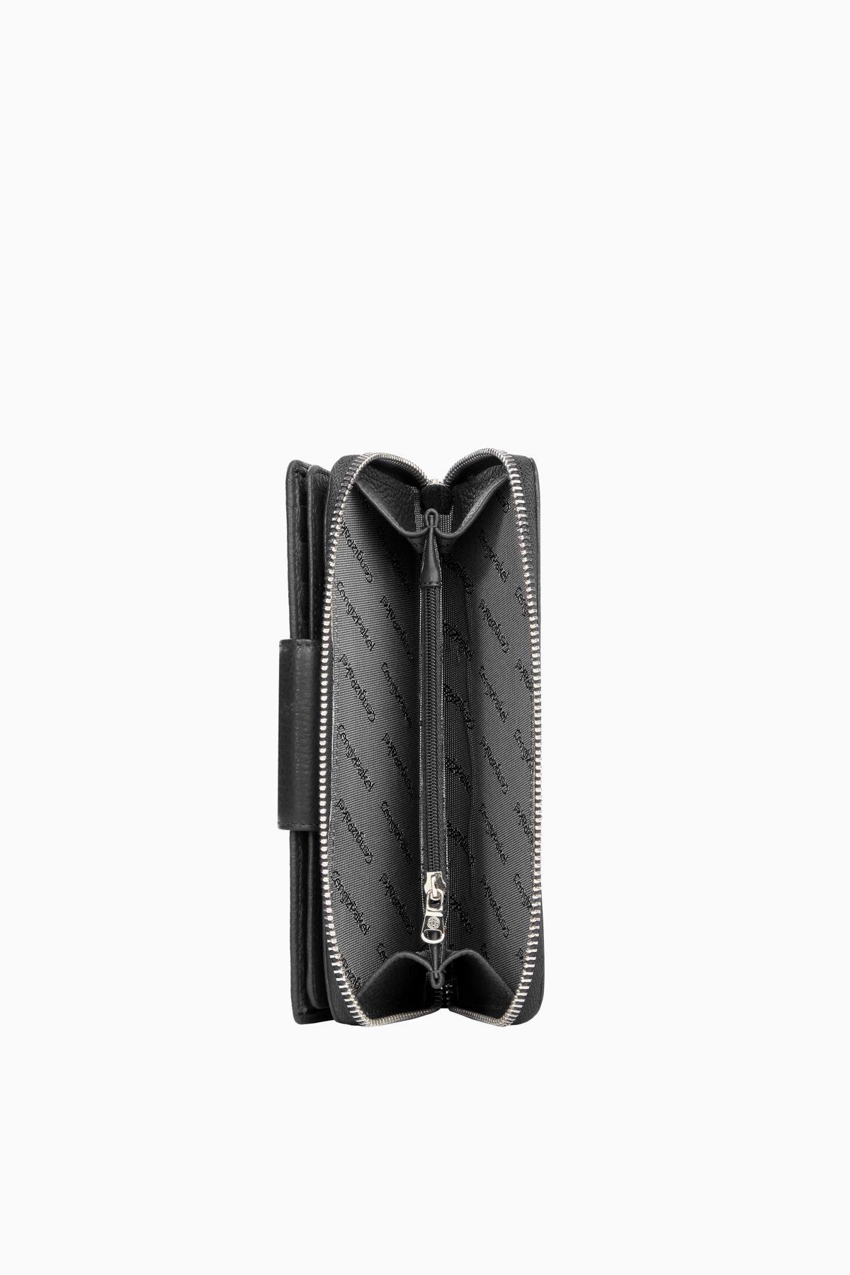 Cengiz Pakel Cengiz Pakel Hakiki Deri Kadın Cüzdan-Portföy 65133-Siyah