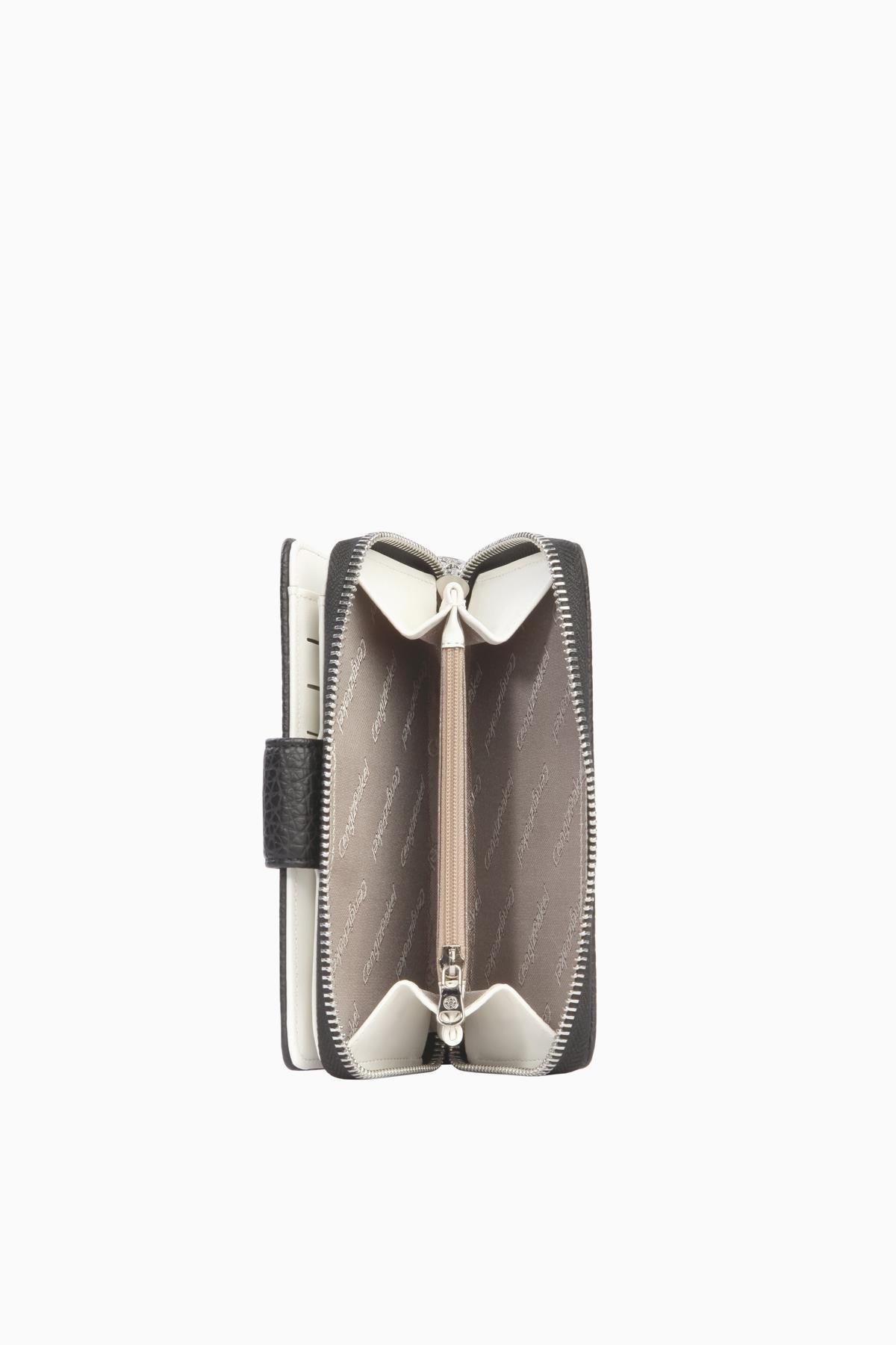 Cengiz Pakel Cengiz Pakel Orta Boy Kadın Cüzdan/Portföy – 65298M - Siyah/Beyaz