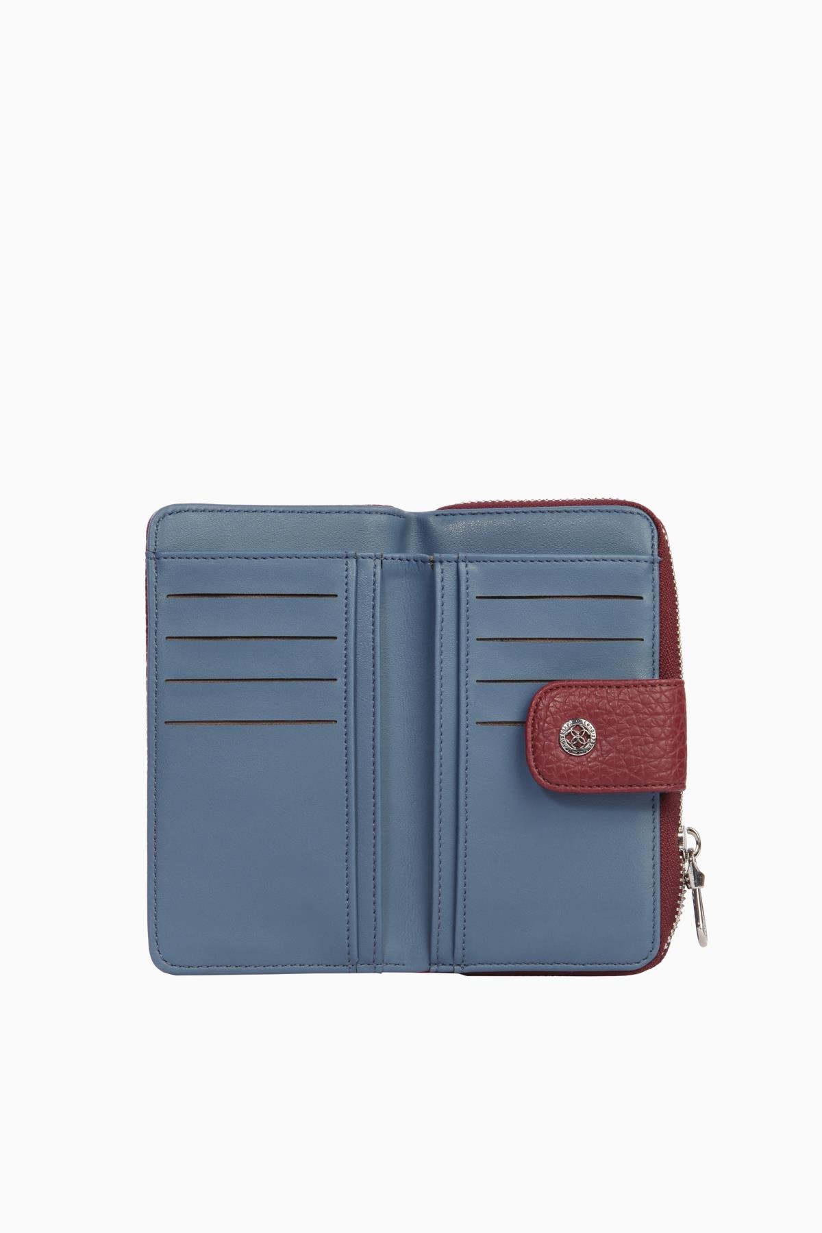 Cengiz Pakel Cengiz Pakel Orta Boy Kadın Cüzdan/Portföy – 65298M - Bordo/ İndigo