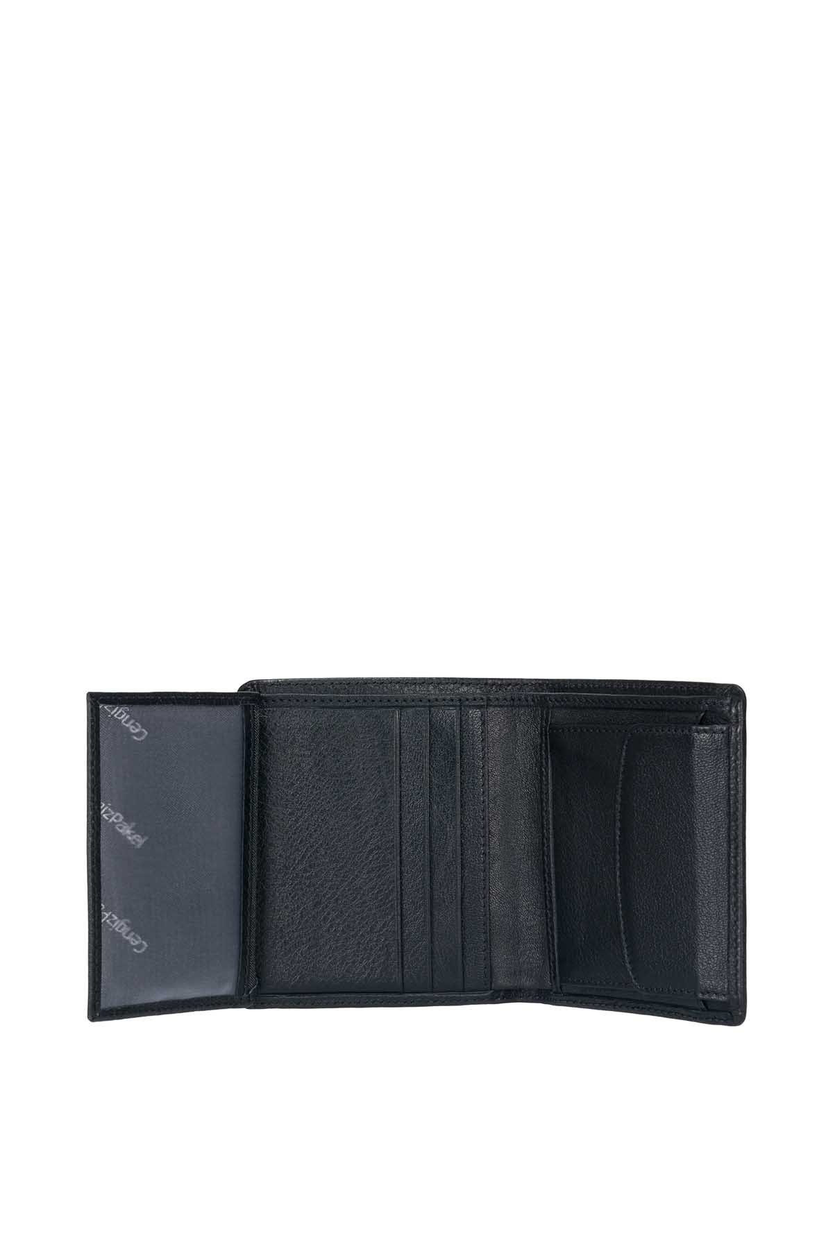 Cengiz Pakel Hakiki Deri Erkek Cüzdan 13659-Siyah