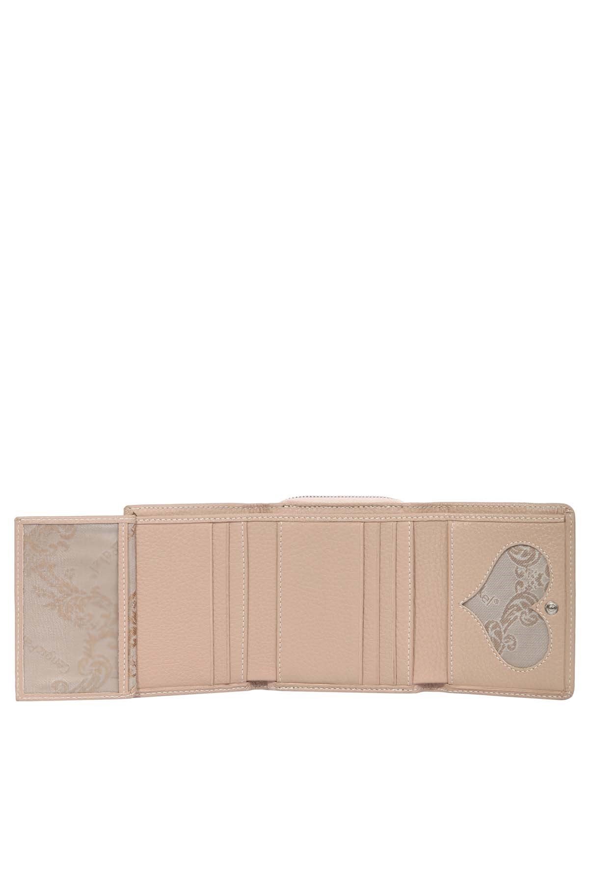 Cengiz Pakel Hakiki Deri Kadın Cüzdan-Portföy 65210-Pudra