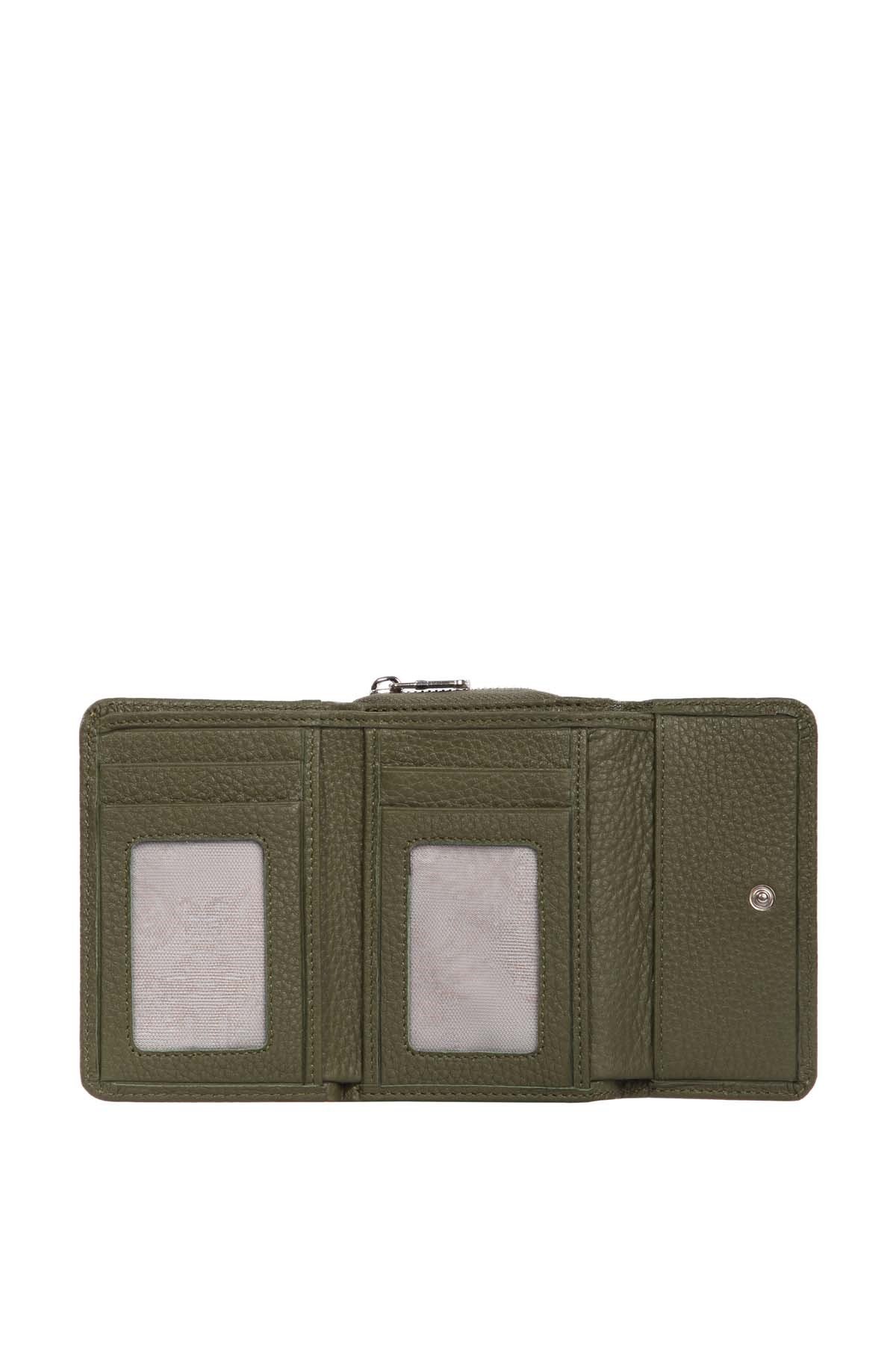 Cengiz Pakel Hakiki Deri Kadın Cüzdan-Portföy 65223-Orman