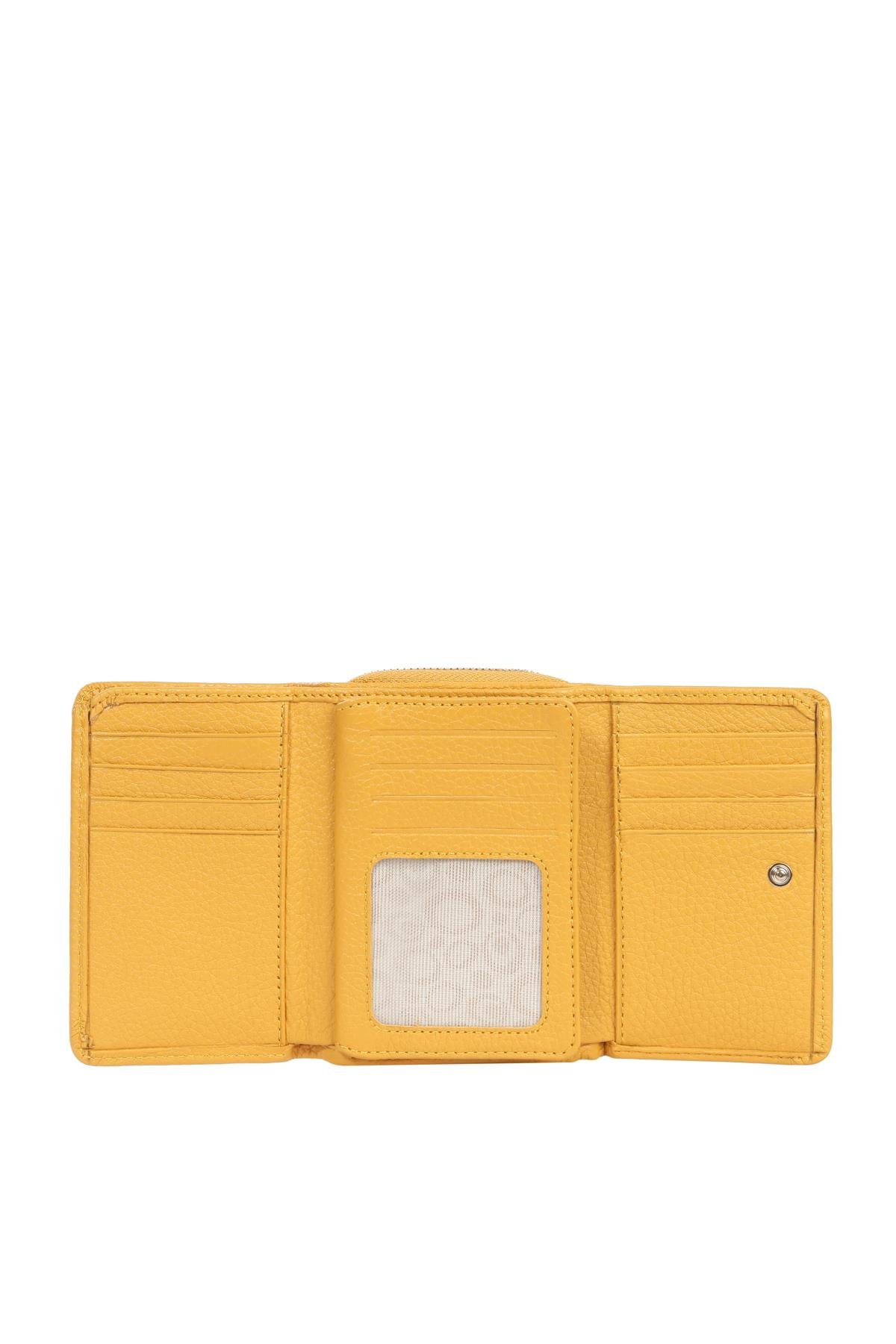 Cengiz Pakel Hakiki Deri Kadın Cüzdan 65120-Hardal