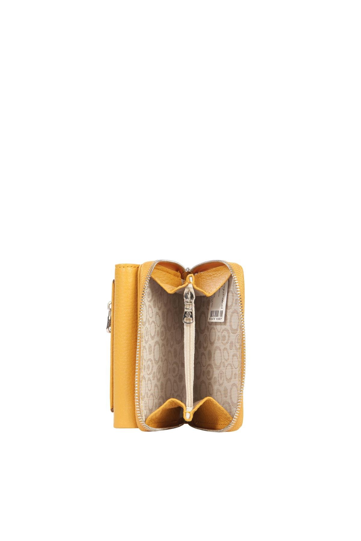 Cengiz Pakel Hakiki Deri Kadın Cüzdan 65120-Hardal