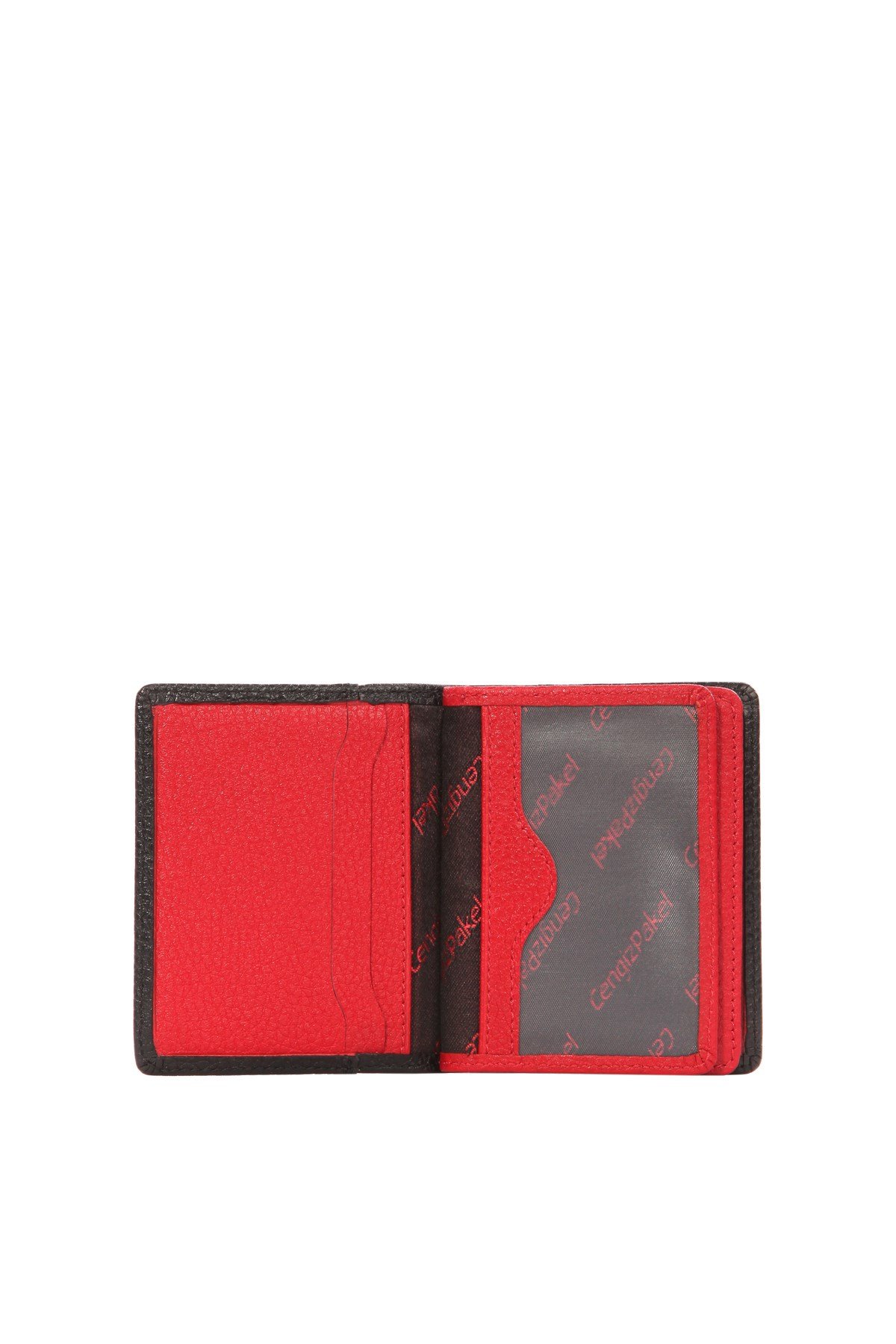 Cengiz Pakel Hakiki Deri Kartlık 2499-Siyah-Kırmızı