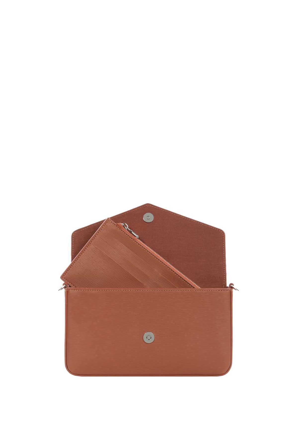 Cengiz Pakel Kadın Clutch Çanta 7295-Taba