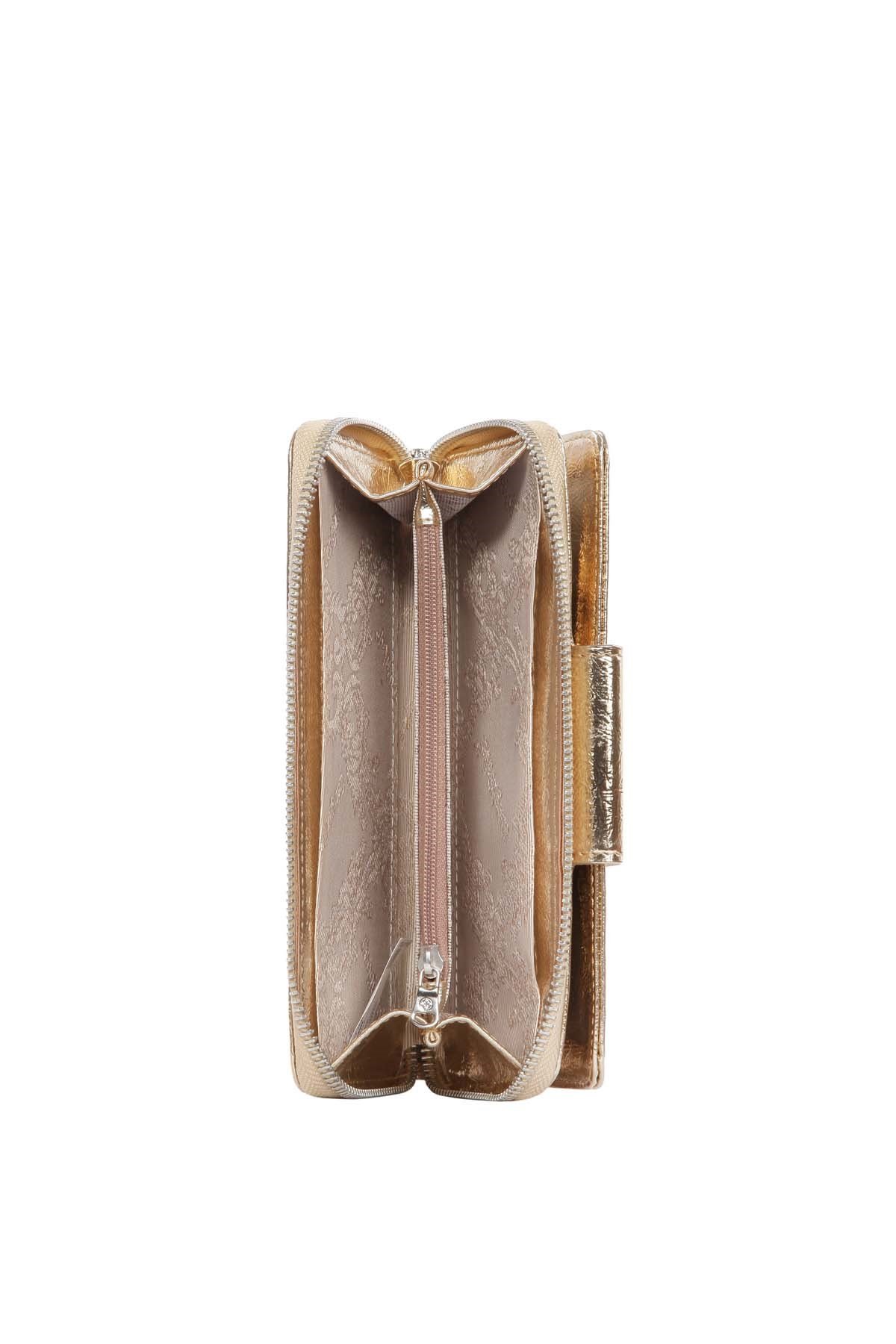 Cengiz Pakel Kadın Cüzdan-Portföy 65232N  Niki-Altın