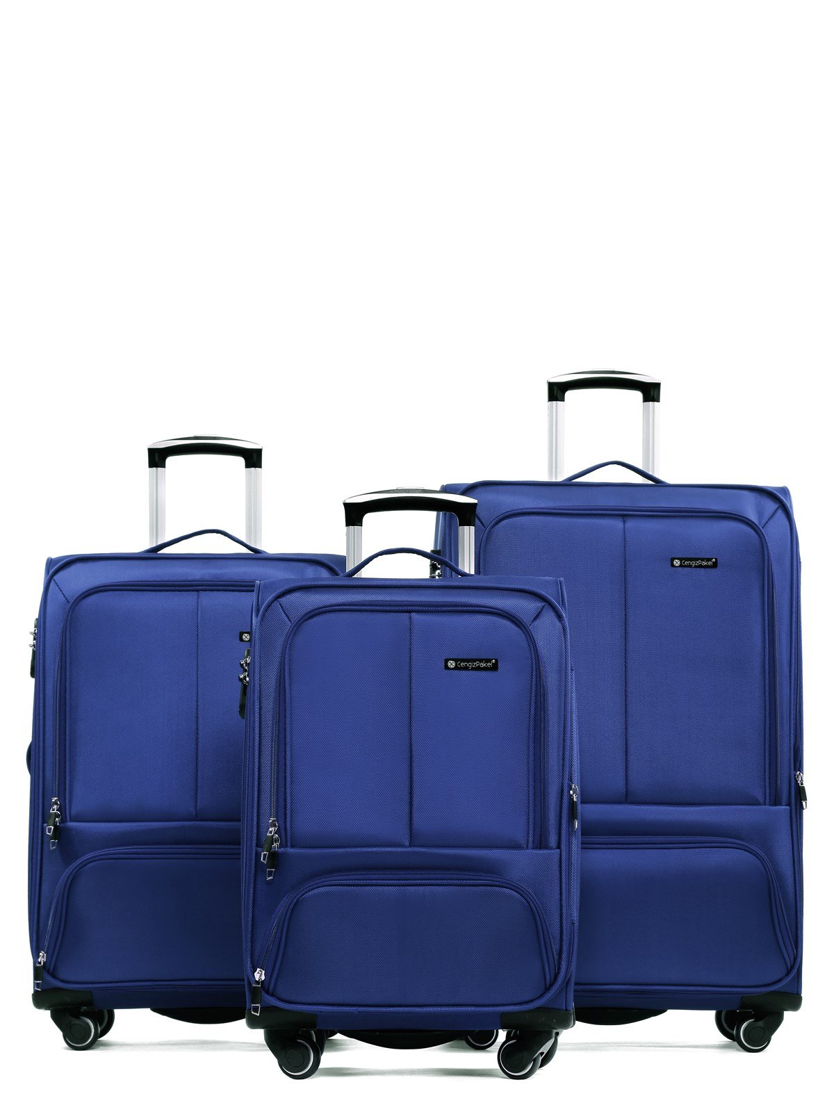 Cengiz Pakel Kumaş Valiz 3LÜ SET 11094-Lacivert