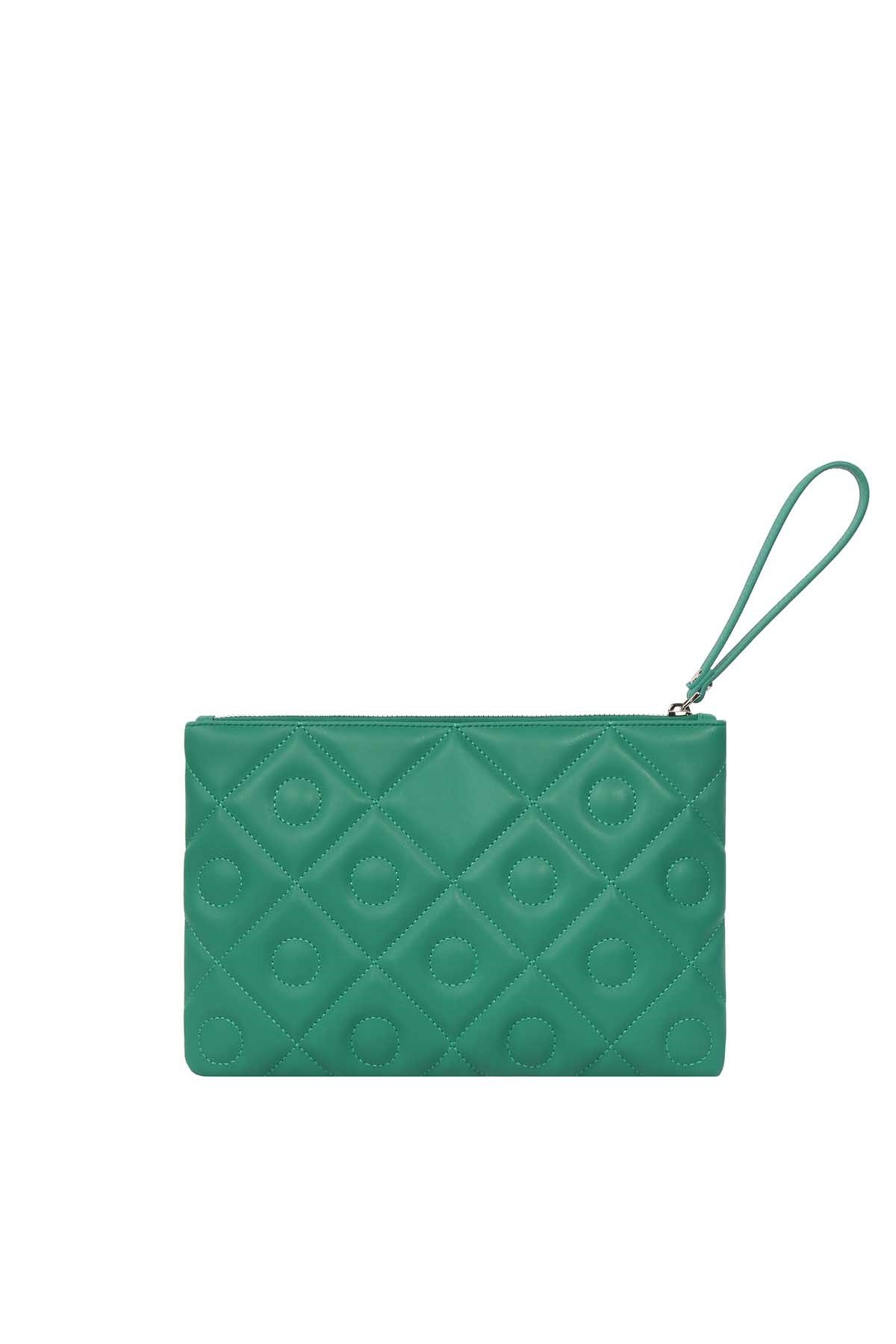 Cengiz Pakel Monroe Kadın Clutch - Portföy 7329-Yeşil