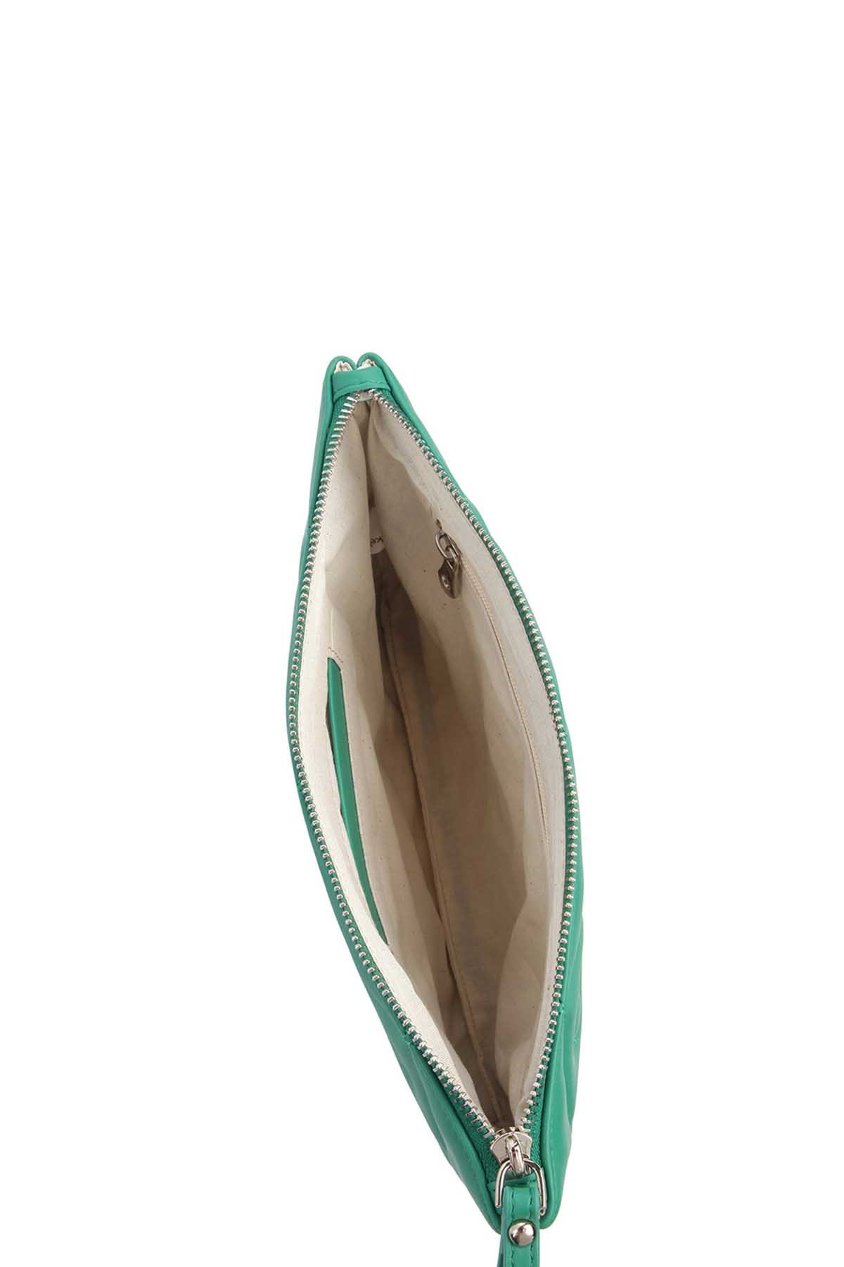 Cengiz Pakel Monroe Kadın Clutch - Portföy 7329-Yeşil