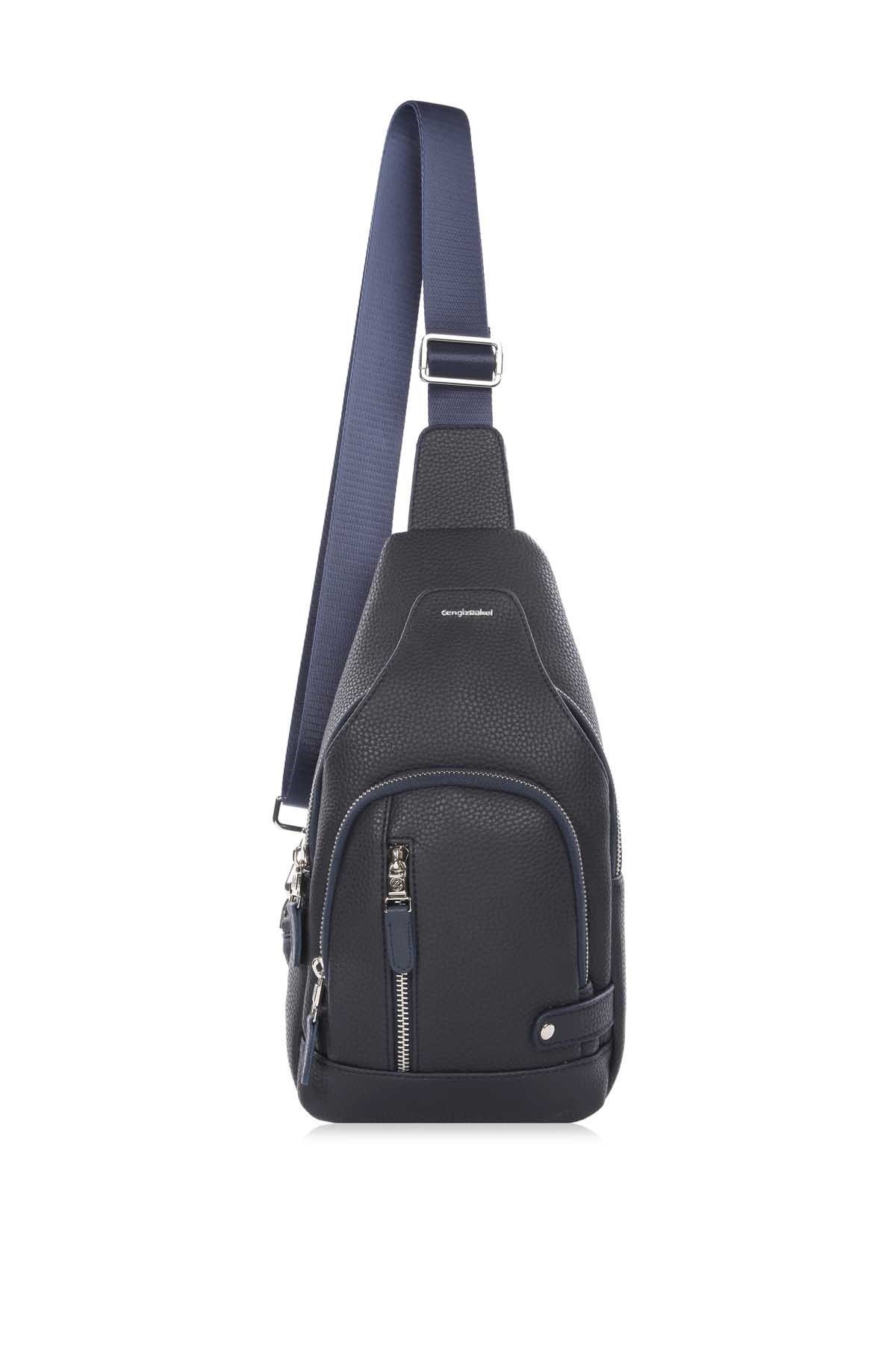 Cengiz Pakel Unisex CrossBody Çanta 7283-Lacivert