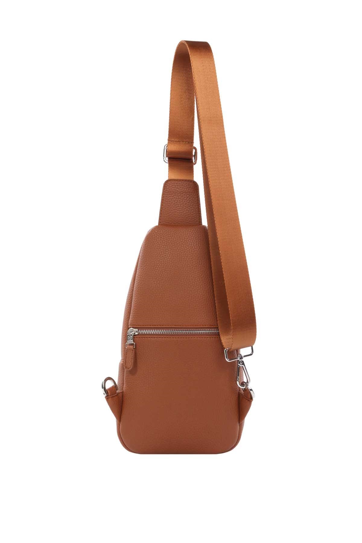 Cengiz Pakel Unisex CrossBody Çanta 7283-Taba