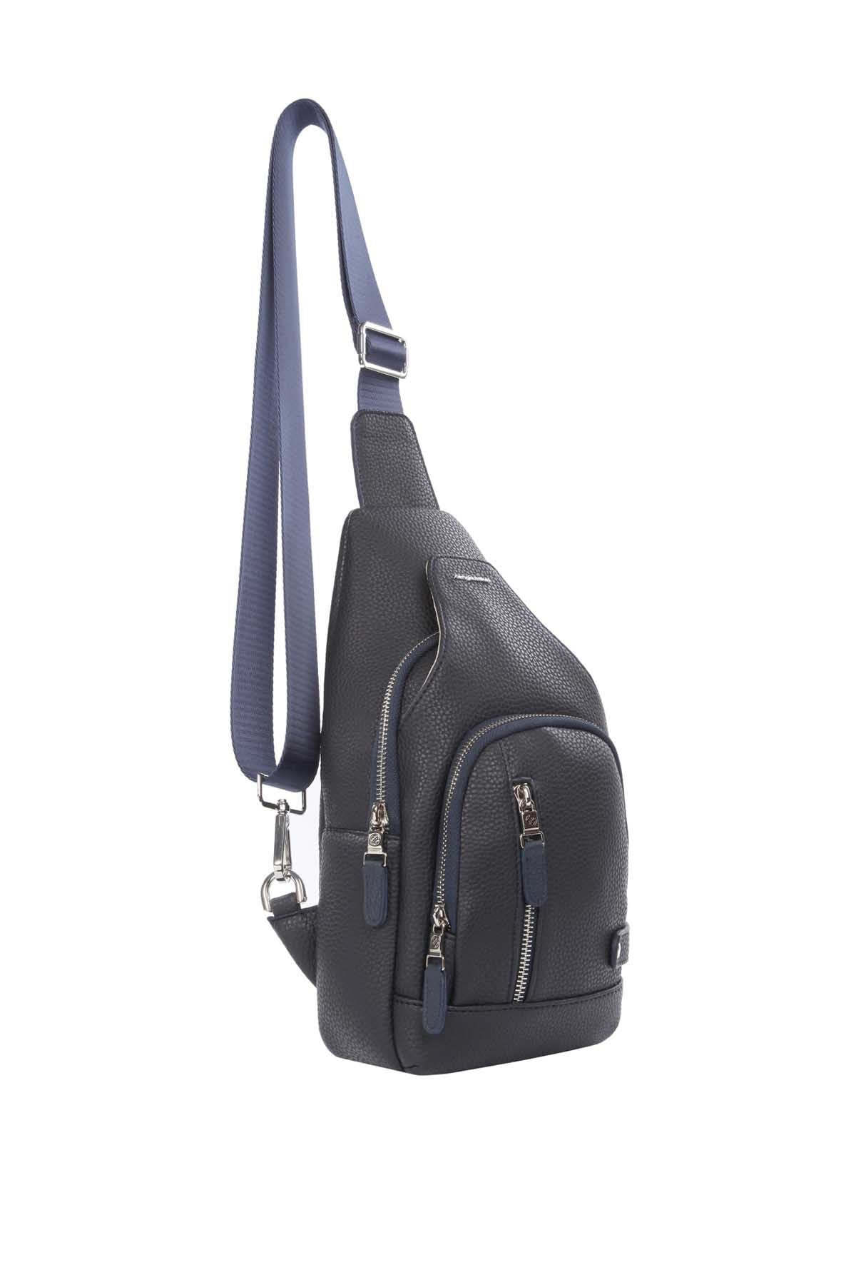 Cengiz Pakel Unisex CrossBody Çanta 7283-Lacivert