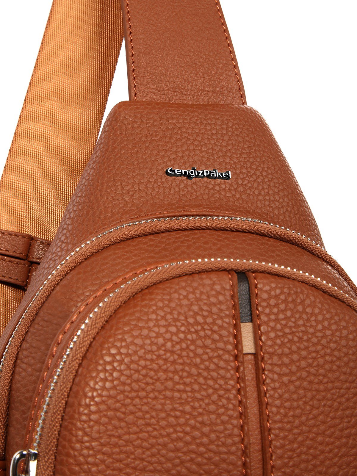 Cengiz Pakel Unisex Crossbody Çanta 7208-Taba
