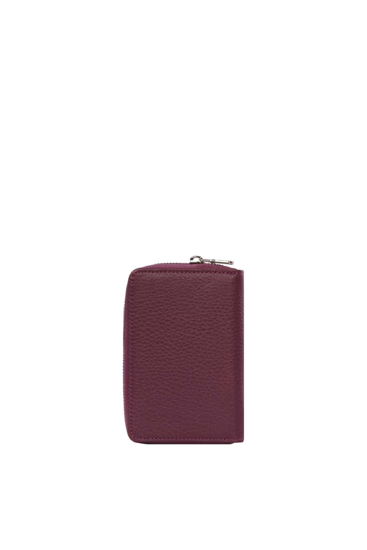 Cengiz Pakel Unisex Hakiki Deri Cüzdan 13694-Mürdüm