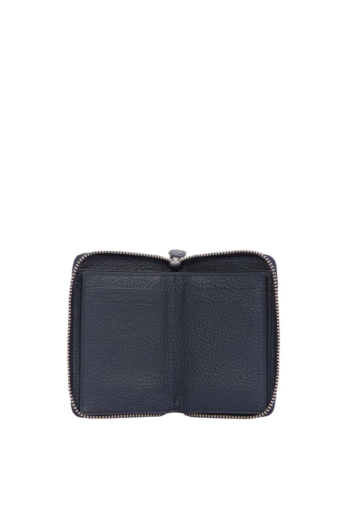 Cengiz Pakel Unisex Hakiki Deri Cüzdan 13694-Lacivert