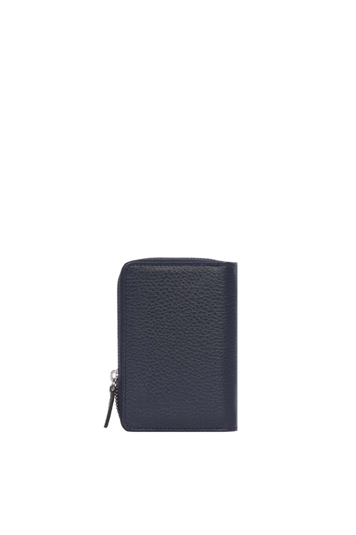 Cengiz Pakel Unisex Hakiki Deri Cüzdan 13694-Lacivert