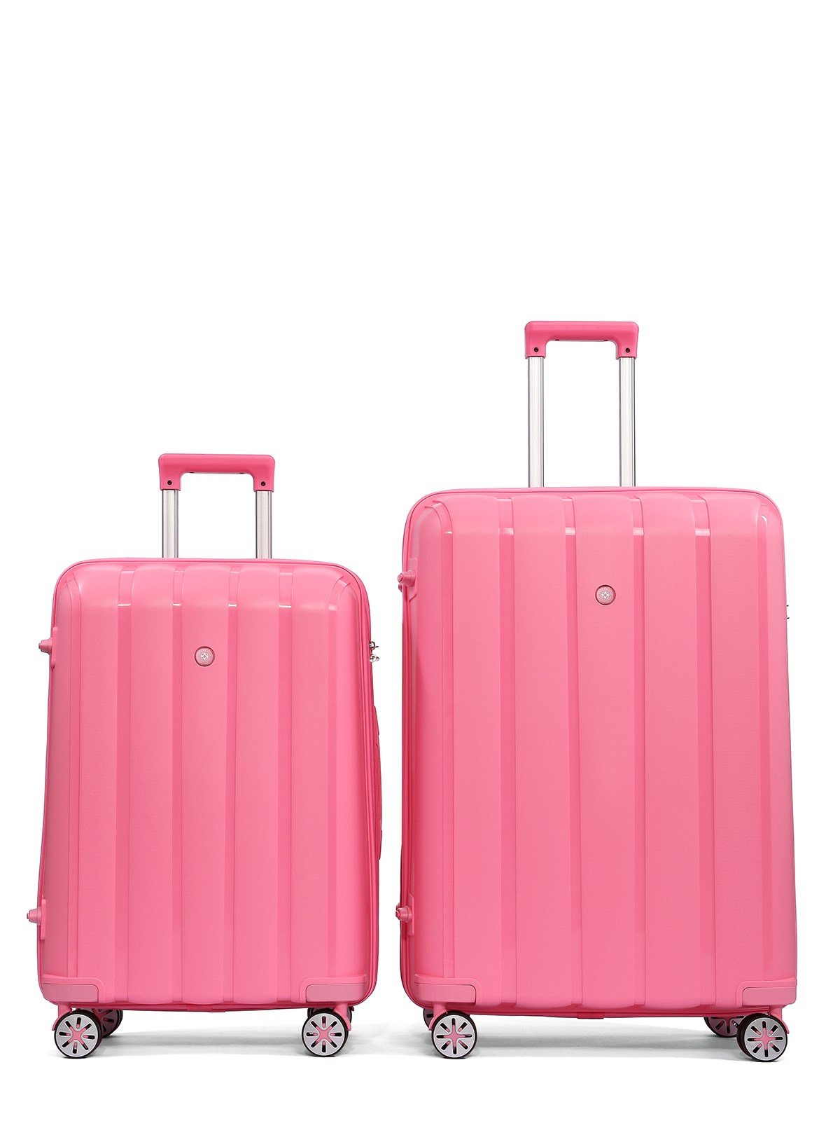 Policarbon 2li Valiz Seti Büyük Boy-Orta Boy 20305-BO-Pembe