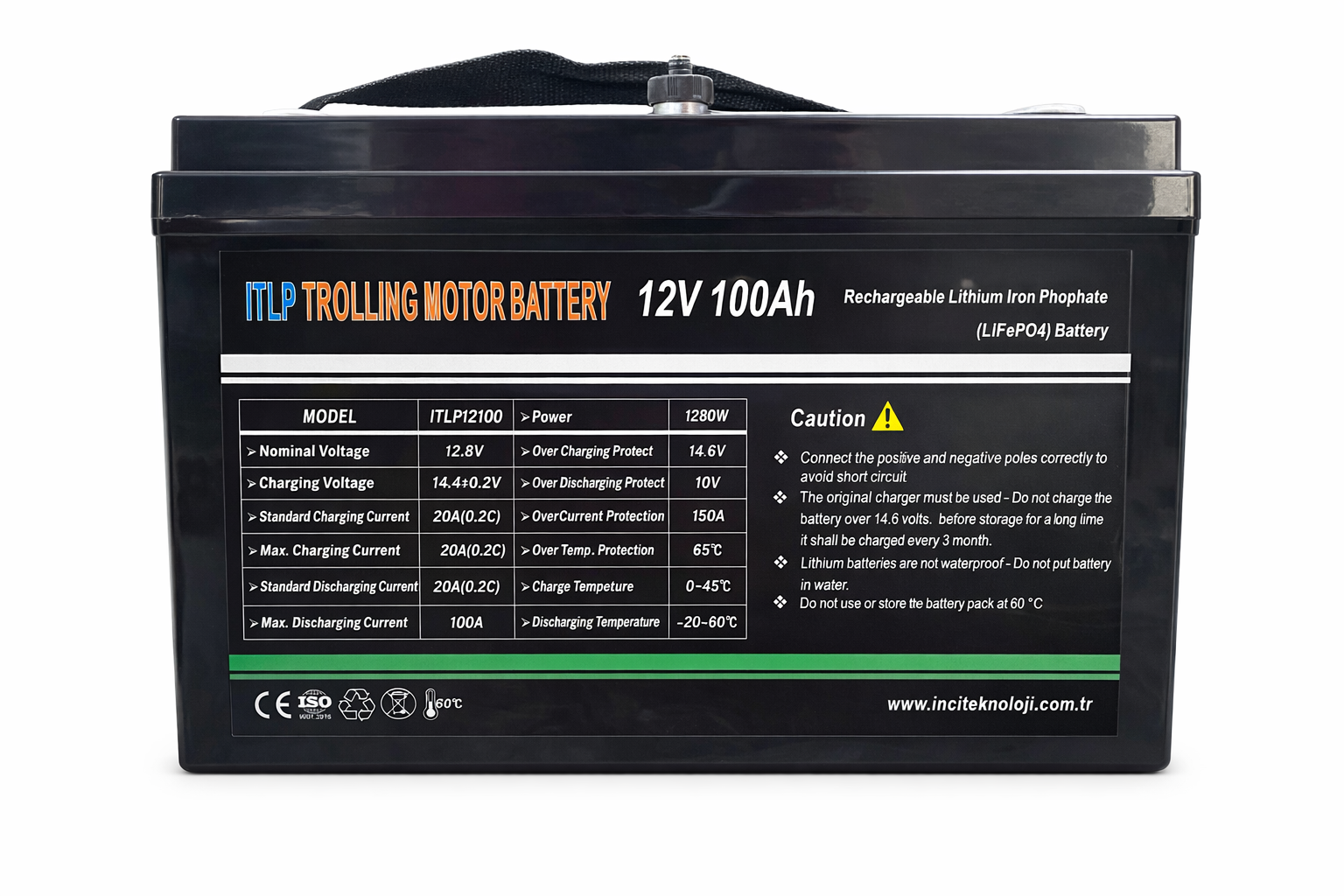 ITLP Battery 12v 100Ah LiFePO4 Akü