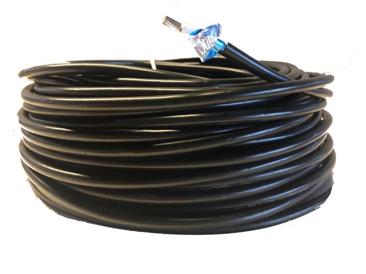 1x10 8AWG Kalaylı Ekranlı Güç Kablosu Siyah