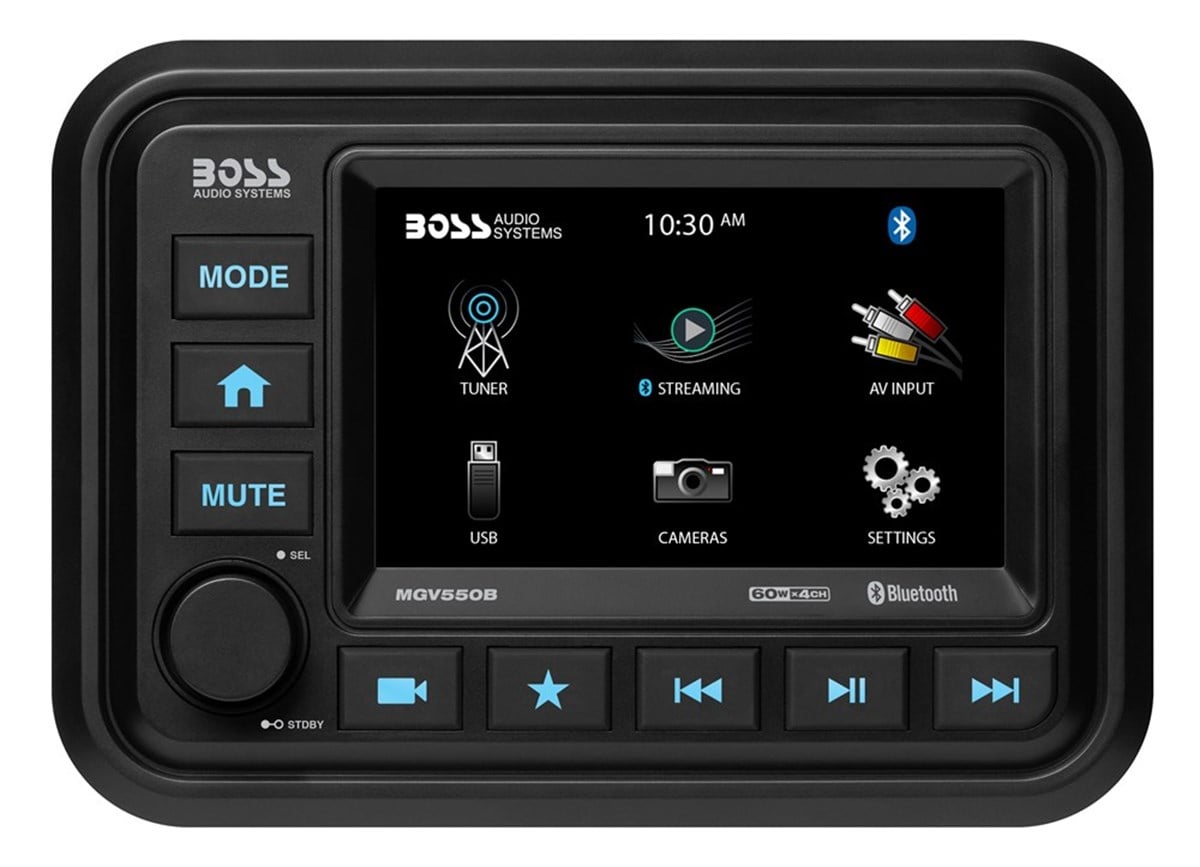 BOSS Audio Systems MGV550B AUX USB Girişli Bluetoothlu Dokunmatik Marin Teyp