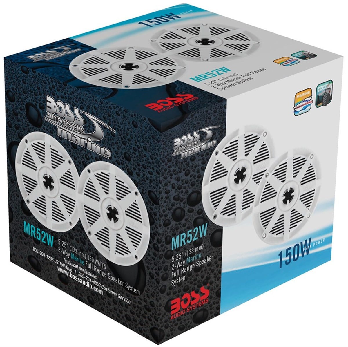 BOSS Audio Systems MR52W Marin Hoparlör Beyaz 133mm
