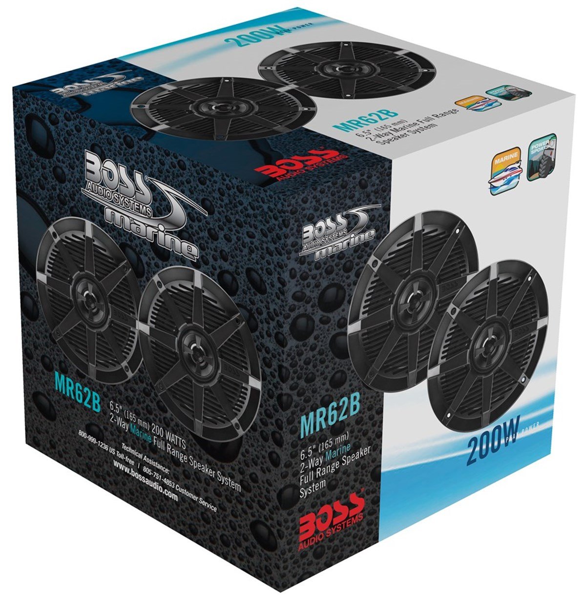 BOSS Audio Systems MR62B Marin Hoparlör 165mm Siyah