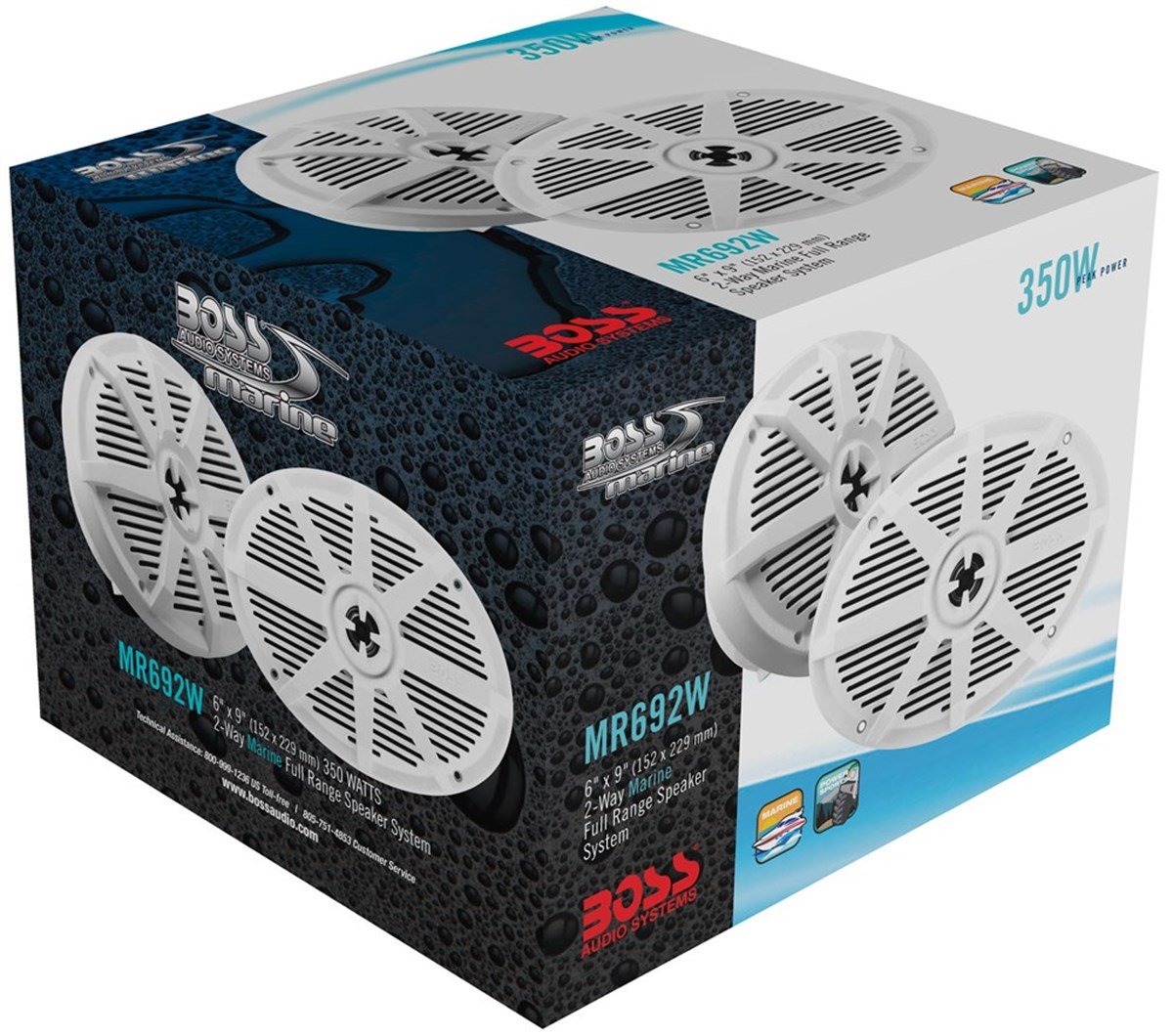BOSS Audio Systems MR692W Marin Hoparlör 152x229mm