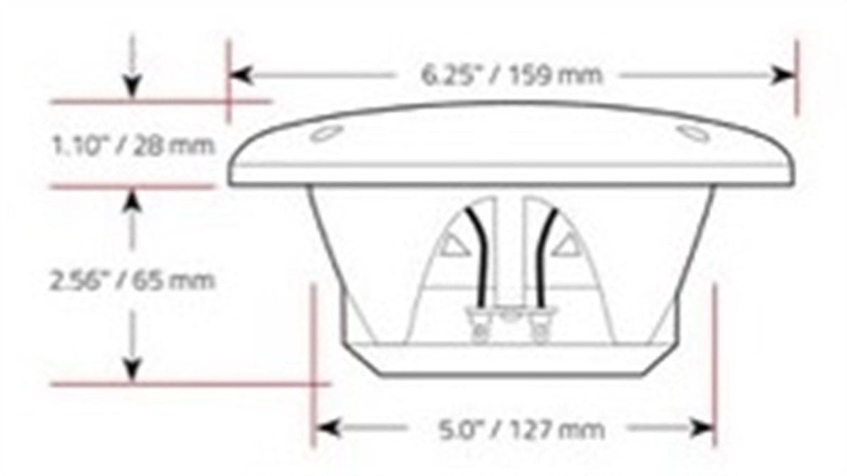 BOSS Audio Systems MRGB65S Marin Hoparlör Gri 165mm