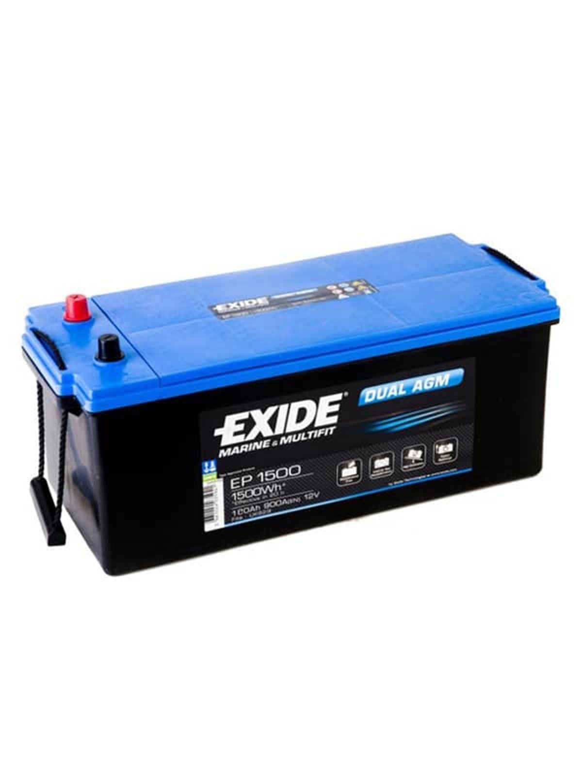 Exide EP1500 Dual AGM / Start ve Servis Aküsü / 12V – 180Ah – 900CCA