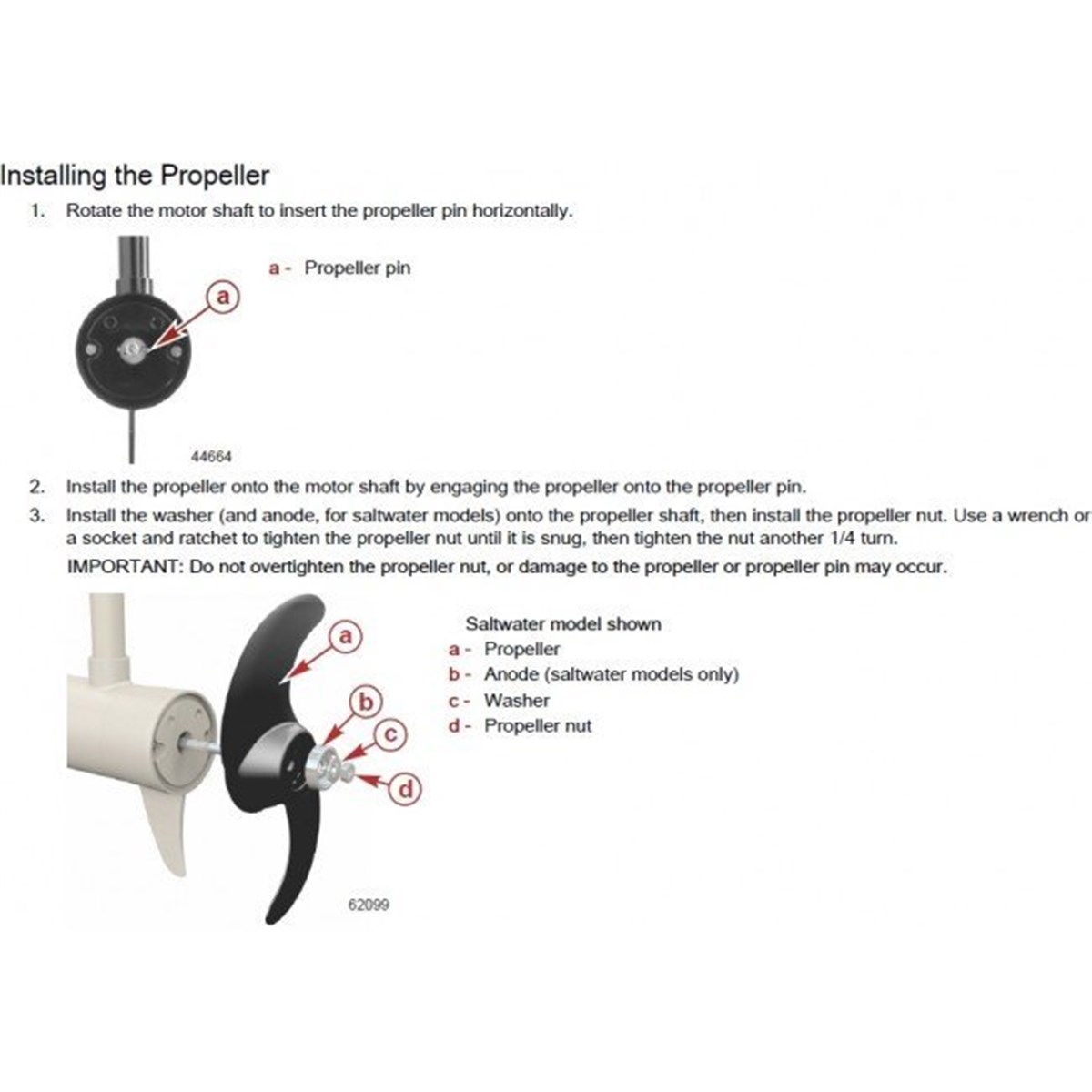 Motor Guide Prop Nut Kit