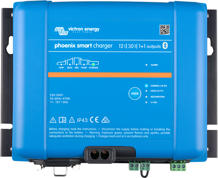 Victron energy Phoenix Smart IP43 12/30 (1+1) 12 VOLT 30 AMPER TEK ÇIKIŞLI ŞARJ CİHAZI 120-240V