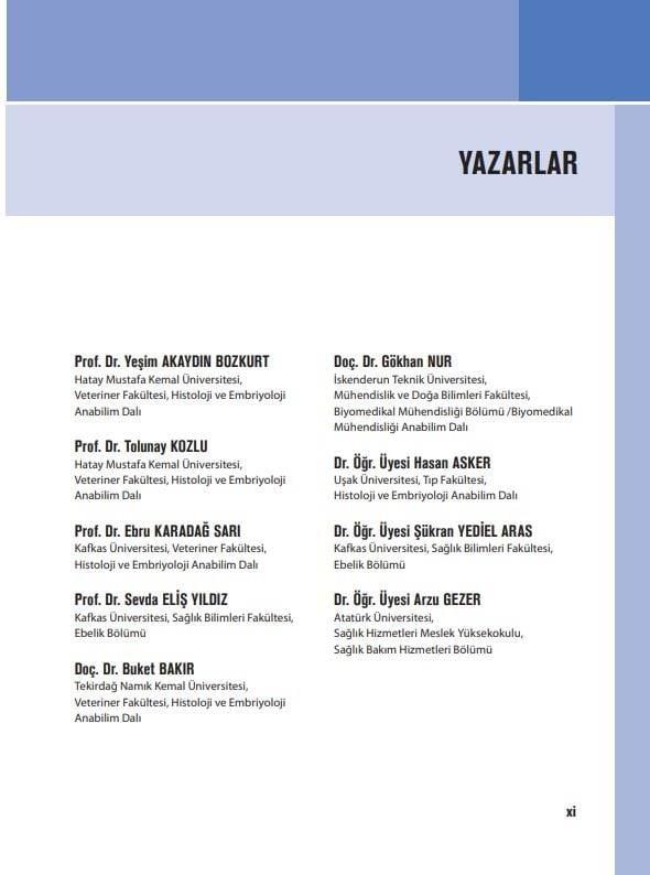 Histoloji Hücre ve Dokuların Yapısı