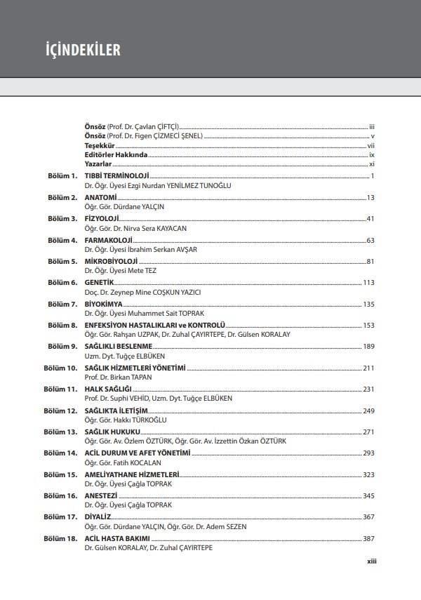 Sağlık Meslekleri için Bilinmesi Gereken 1100 Temel Kavram