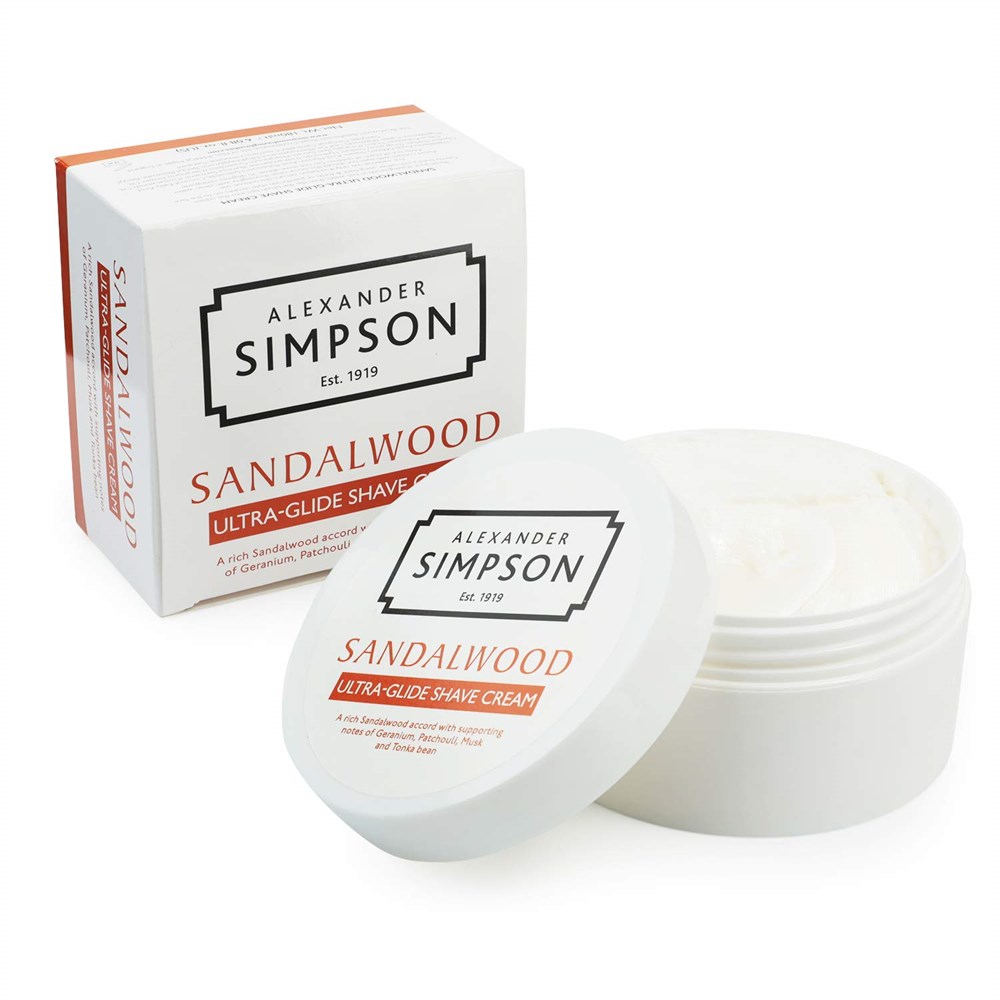 ALEXANDER SIMPSON ULTRA GLIDE KASE TIRAŞ KREMİ 180ML / SANDAL AĞACI