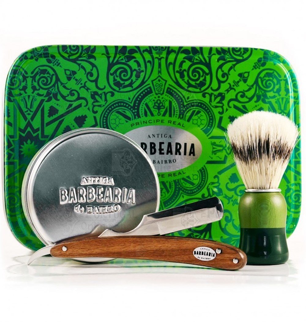 ANTIGA BARBEARIA DA BAIRRO ÖZEL ÜRETİM PORSELEN TIRAŞ KASESİ+SABUNU