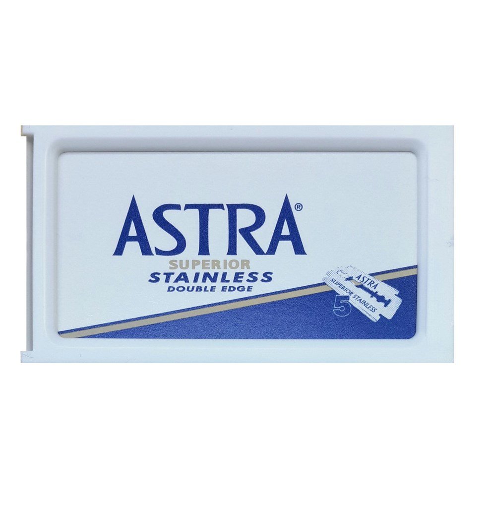 ASTRA SUPERIOR STAINLESS (MAVİ-PLASTİK KUTU) ÇİFT KENAR TIRAŞ JİLETİ