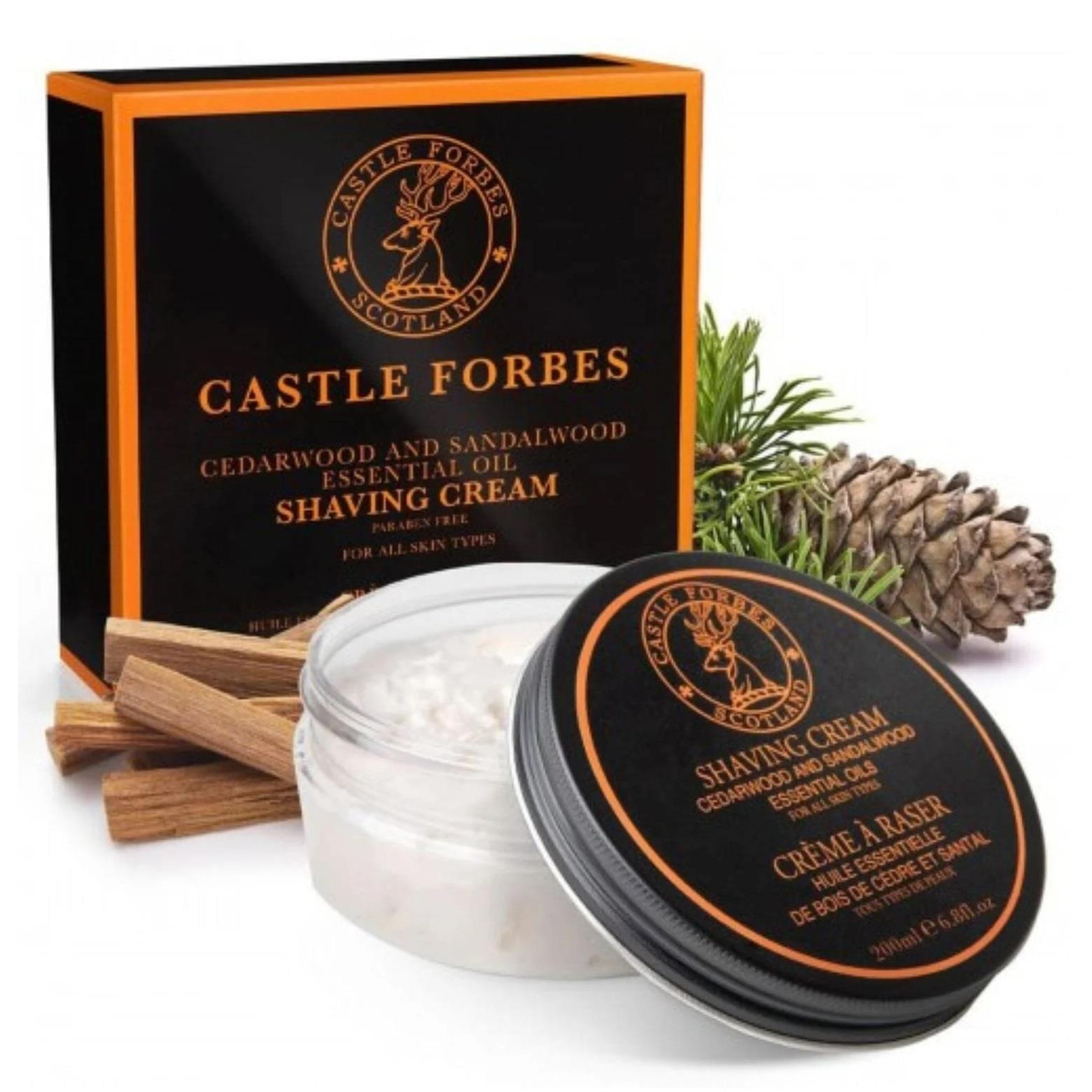 CASTLE FORBES SEDİR VE SANDAL AĞACI ESANSİYEL YAĞLI TIRAŞ KREMİ 200ML