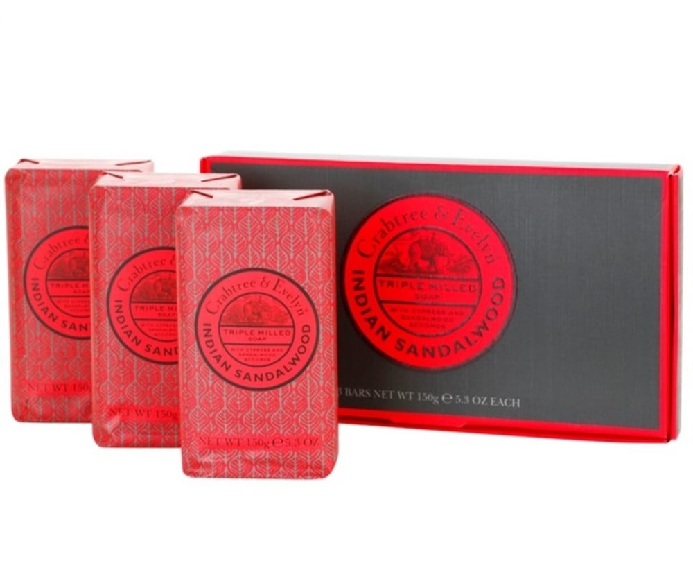 CRABTREE & EVELYN BANYO SABUNU INDIAN SANDALWOOD 3 X 150GR