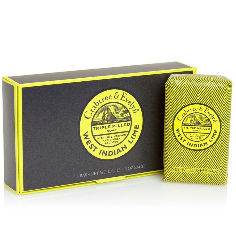 CRABTREE & EVELYN BANYO SABUNU WEST INDIAN LIME 3 X 150GR