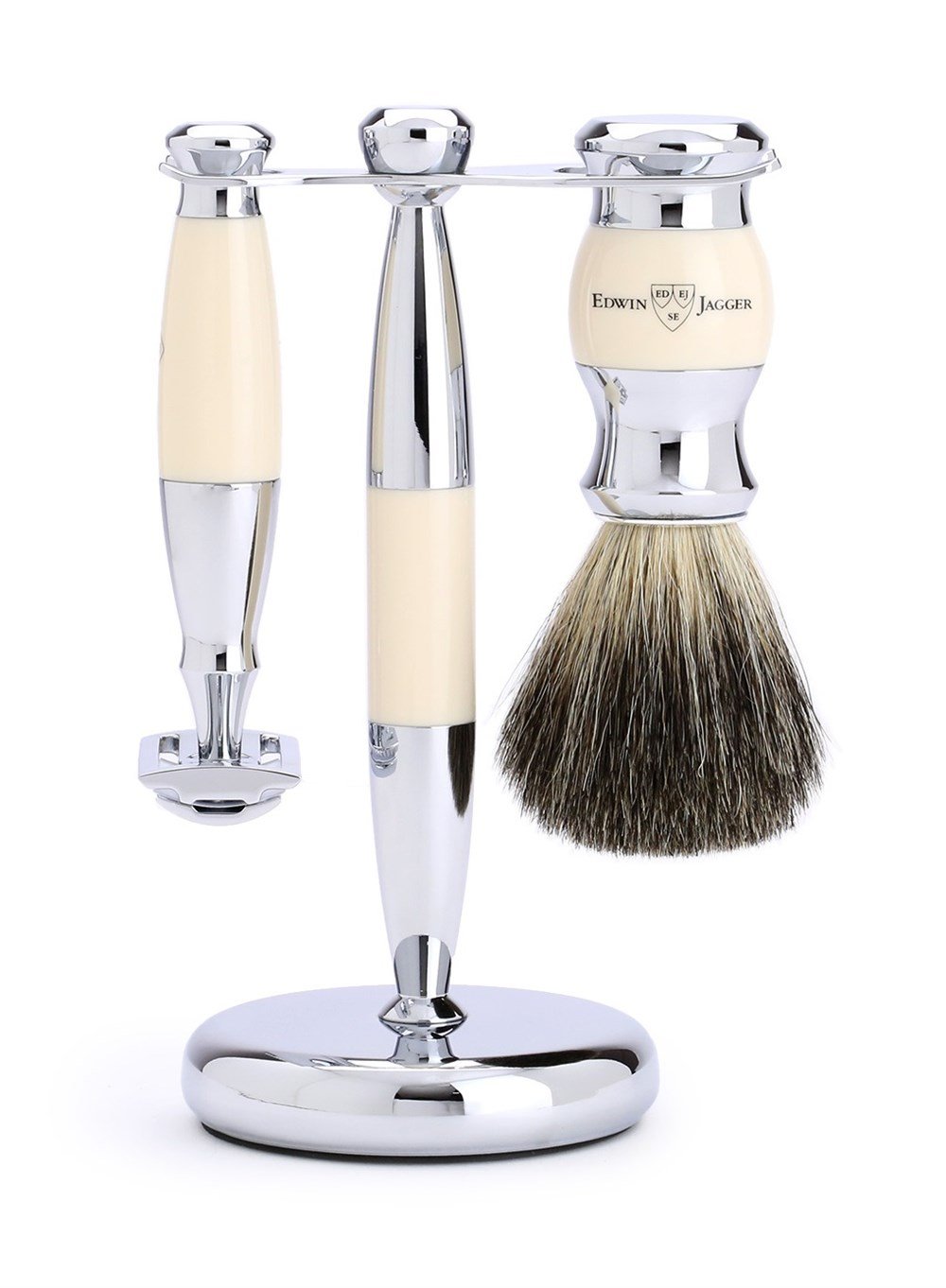 EDWIN JAGGER TIRAŞ SETİ EJ946SDS KROM (BEST FIRÇA+TIRAŞ KREMİ)