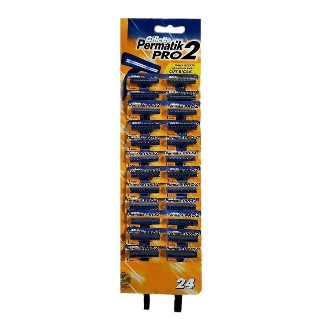 GILLETTE PERMATIK PRO2 KULLAN AT TIRAŞ ALETİ 24 ADET