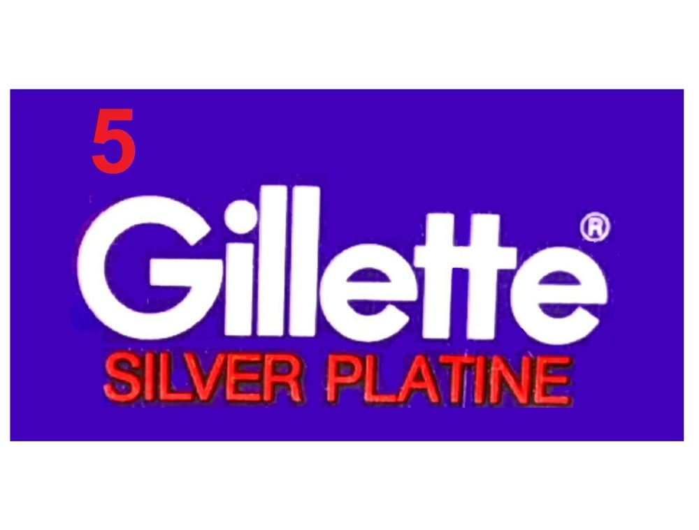 GILLETTE SILVER PLATINE ÇİFT KENAR TIRAŞ JİLETİ 5Lİ (ESKİ ÜRETİM)