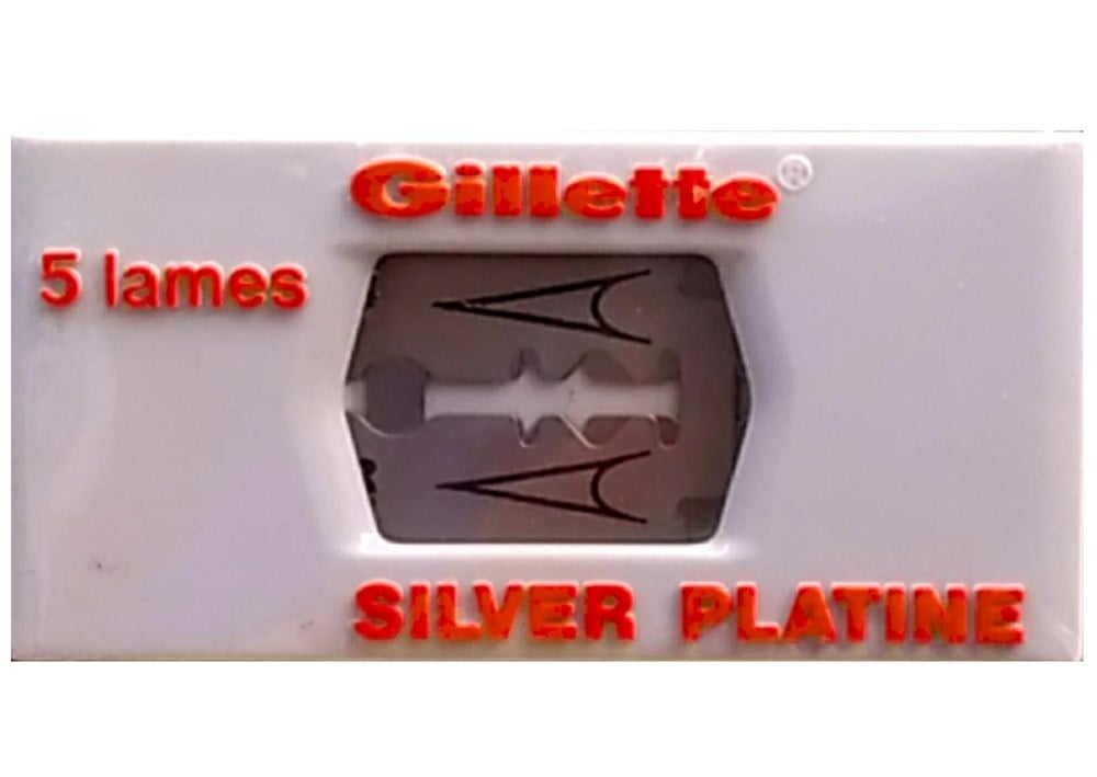 GILLETTE SILVER PLATINE ÇİFT KENAR TIRAŞ JİLETİ 5Lİ (ESKİ ÜRETİM)