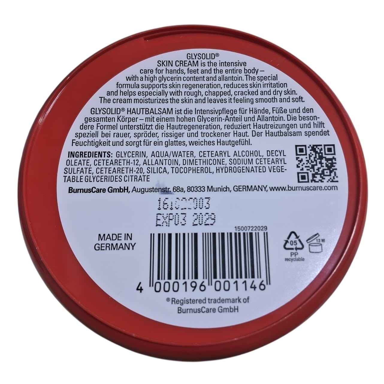 GLYSOLID ONARICI KORUYUCU NEMLENDİRİCİ CİLT KREMİ 100ML