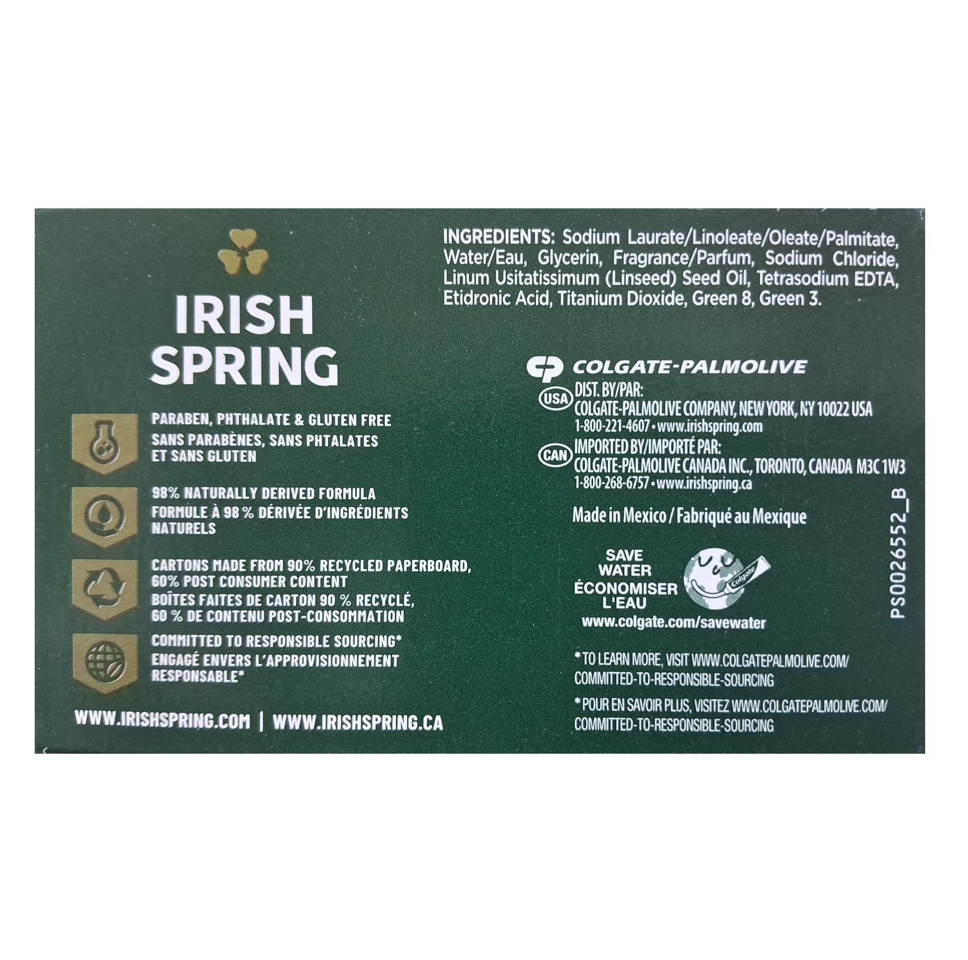 IRISH SPRING DEODORANTLI BANYO SABUNU ORIGINAL CLEAN 104.8GR 