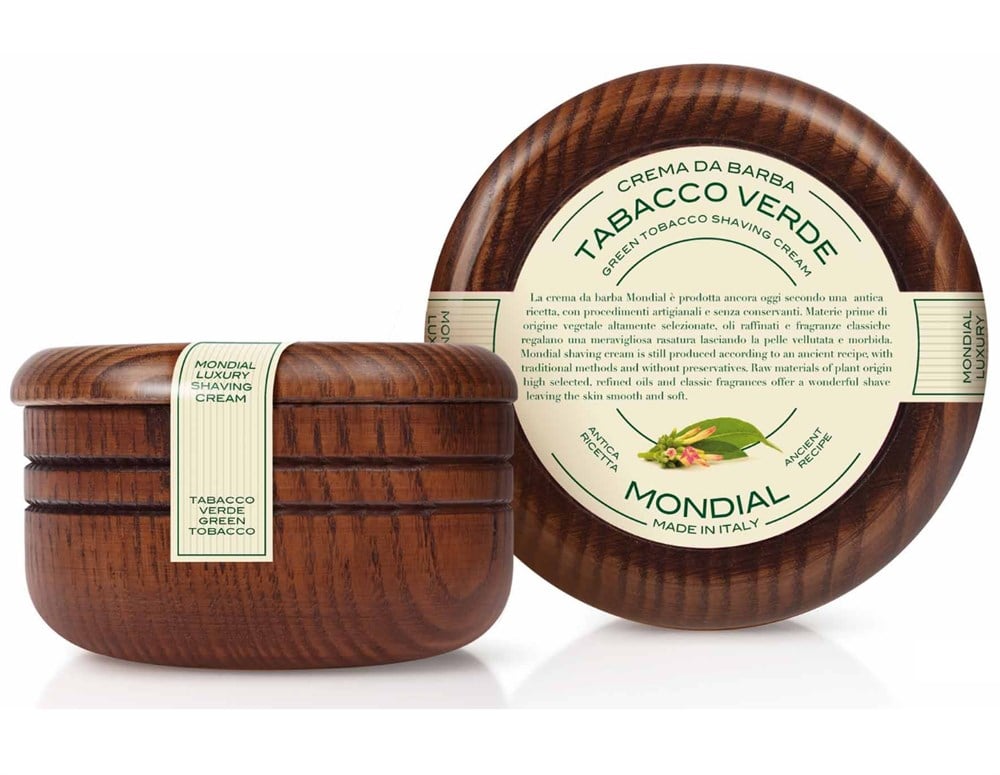 MONDIAL 1908 AHŞAP KASELİ TIRAŞ KREMİ 140ML TOBACCO VERDE