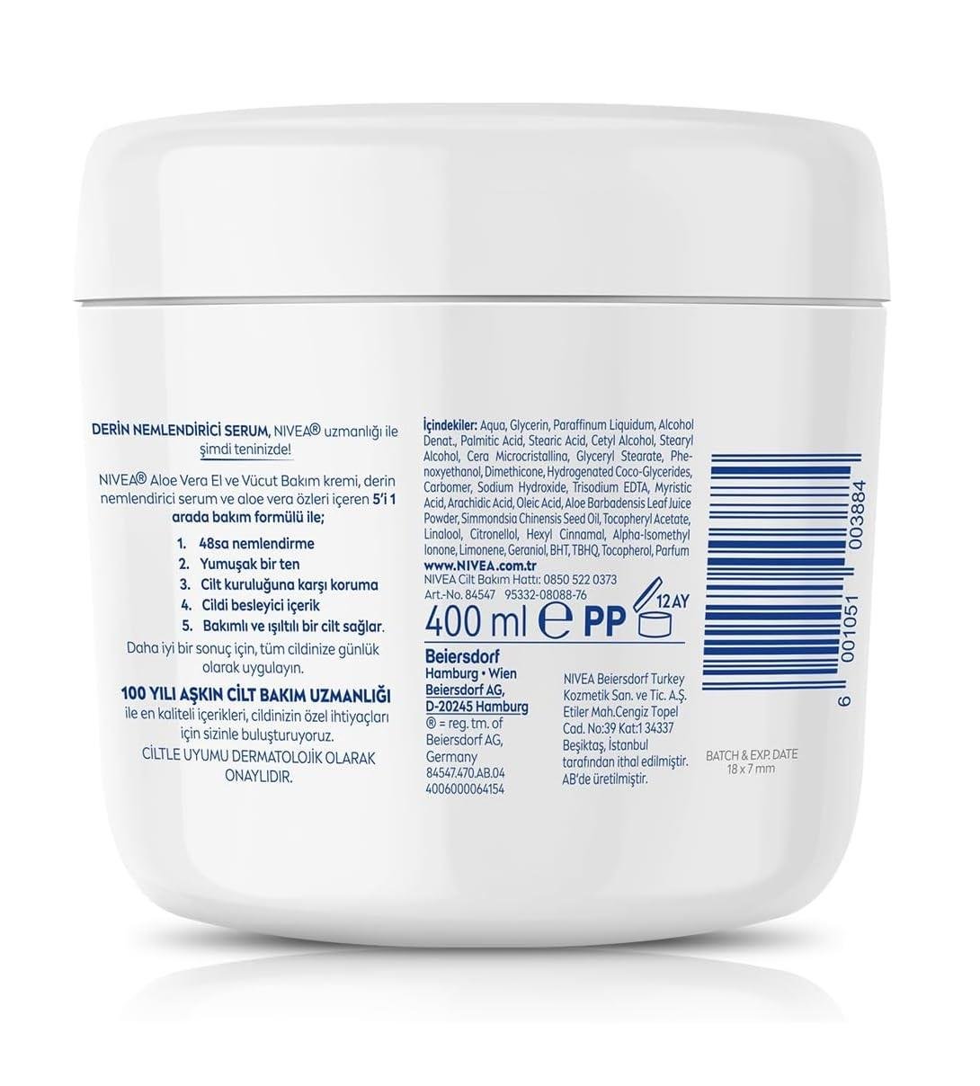 NIVEA 5IN1 ALOE & HYDRATION EL VE VÜCUT KREMİ 400ML