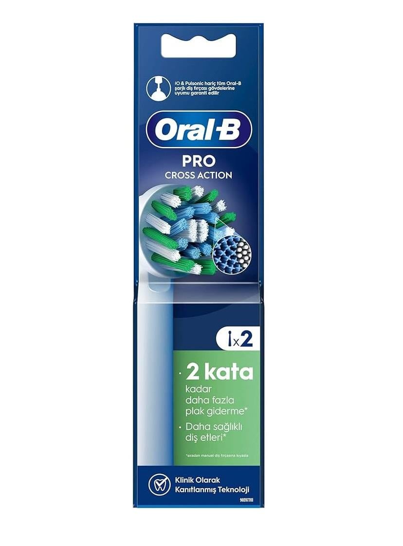 ORAL-B PRO :CROSS ACTION MOTORLU DİŞ FIRÇASI YEDEK BAŞLIK 2Lİ ORTA SERTLİK